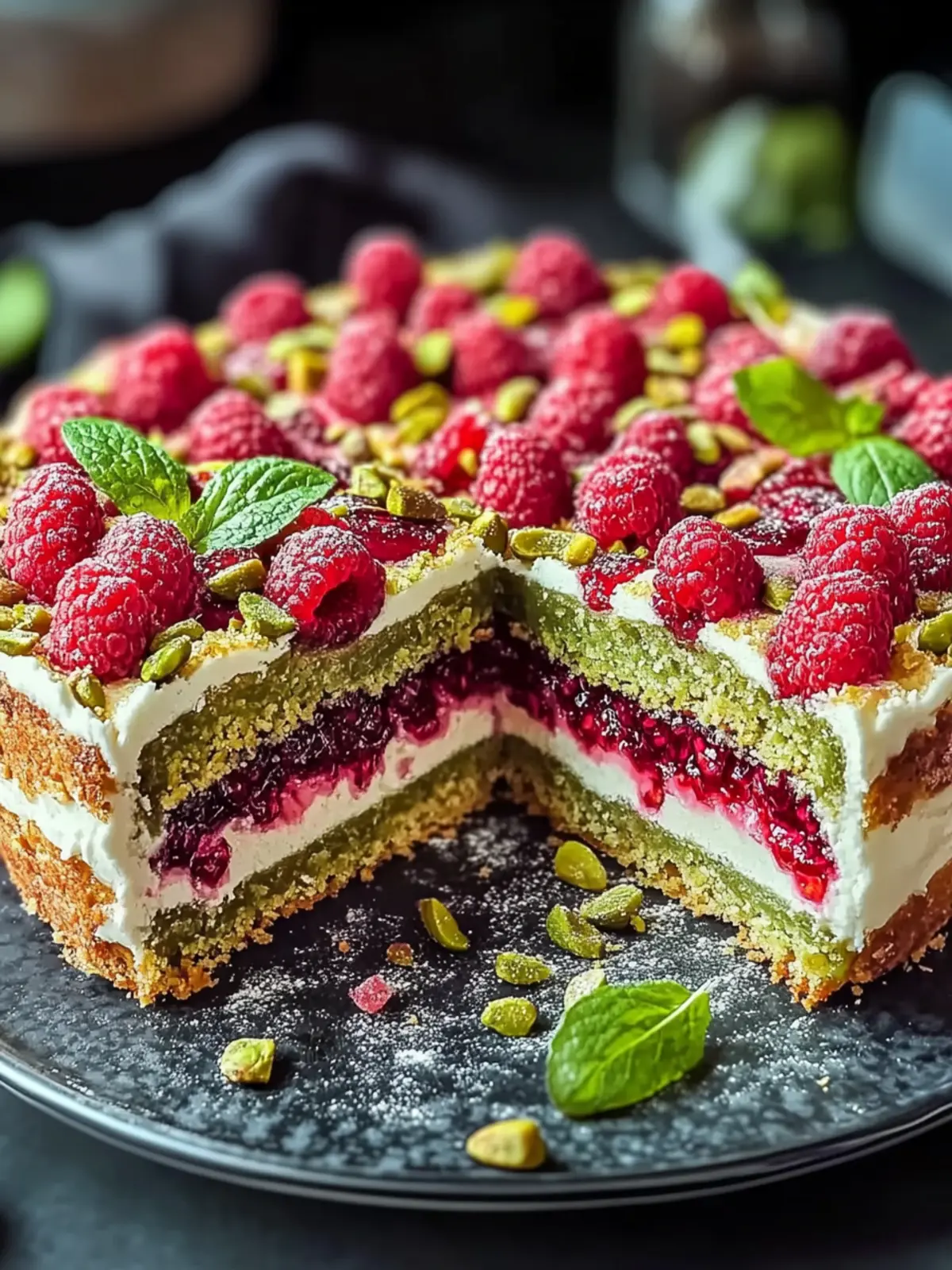 Himmlischer Pistazien- und Himbeerkuchen für jeden Anlass 3 Himmlischer Pistazien- und Himbeerkuchen