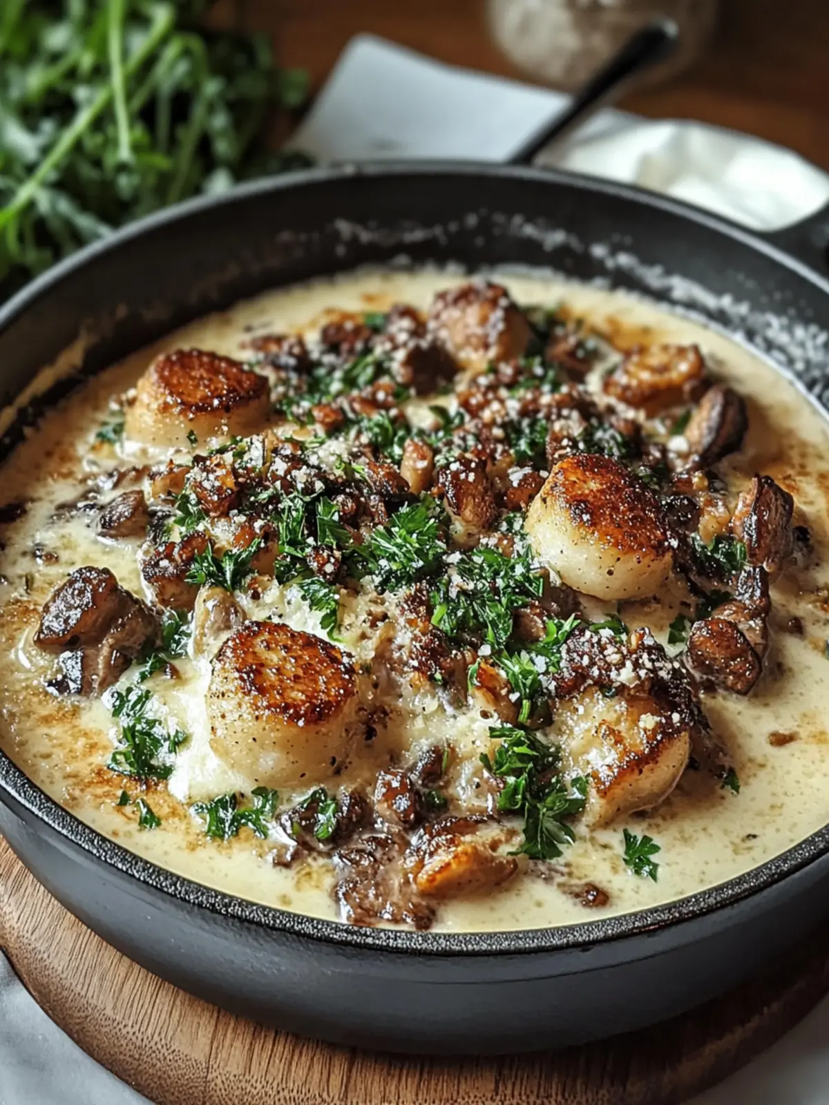 Ein-Pfannen-Cremiges Hähnchen mit Pilzen für Genießer-Abendessen 5 Ein-Pfannen-Cremige-Hühnchen mit Pilzen