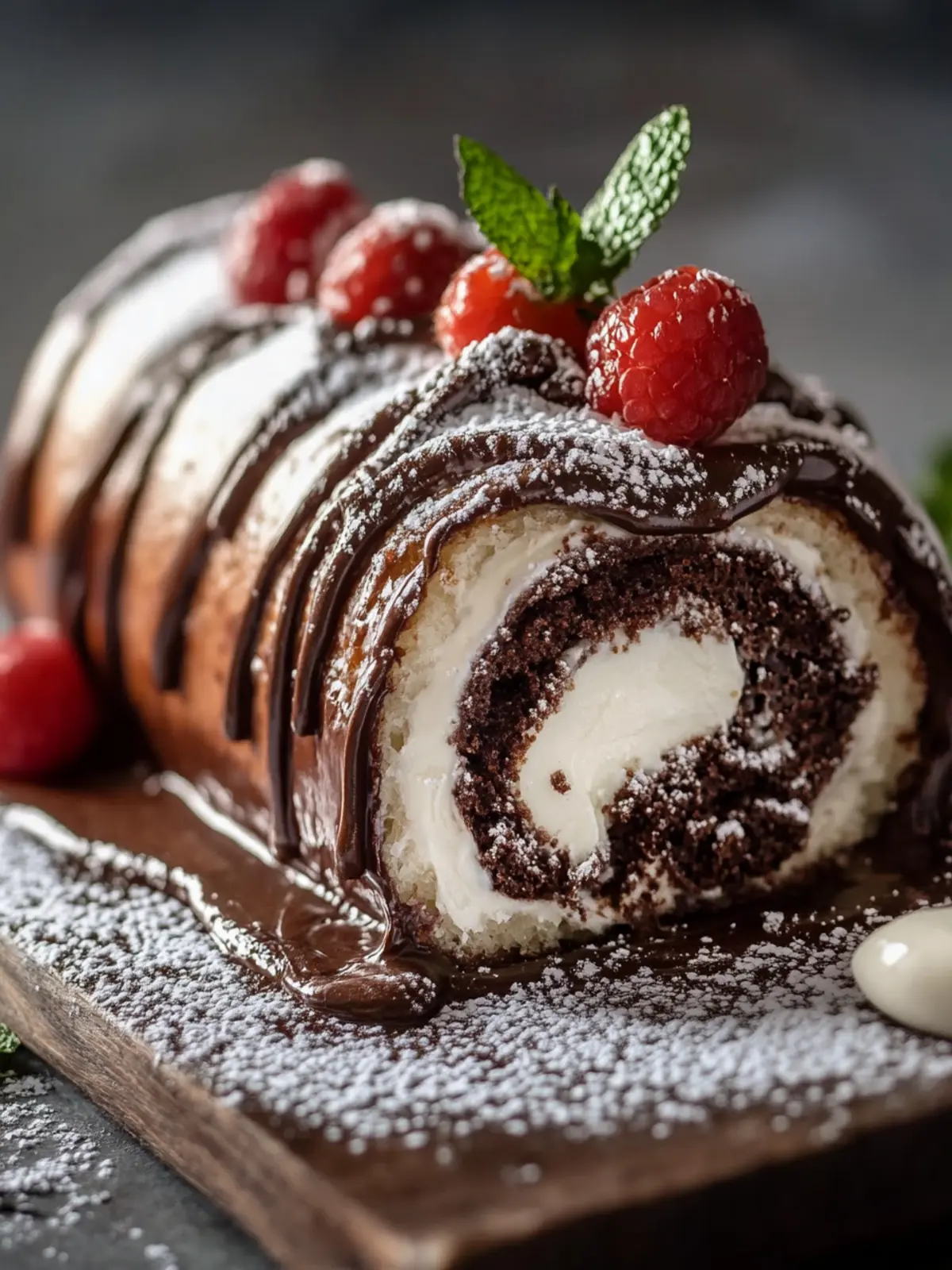 Schokoladenkuchenrolle: Zauberhaftes Dessert für Feiern 3 Schokoladenkuchenrolle