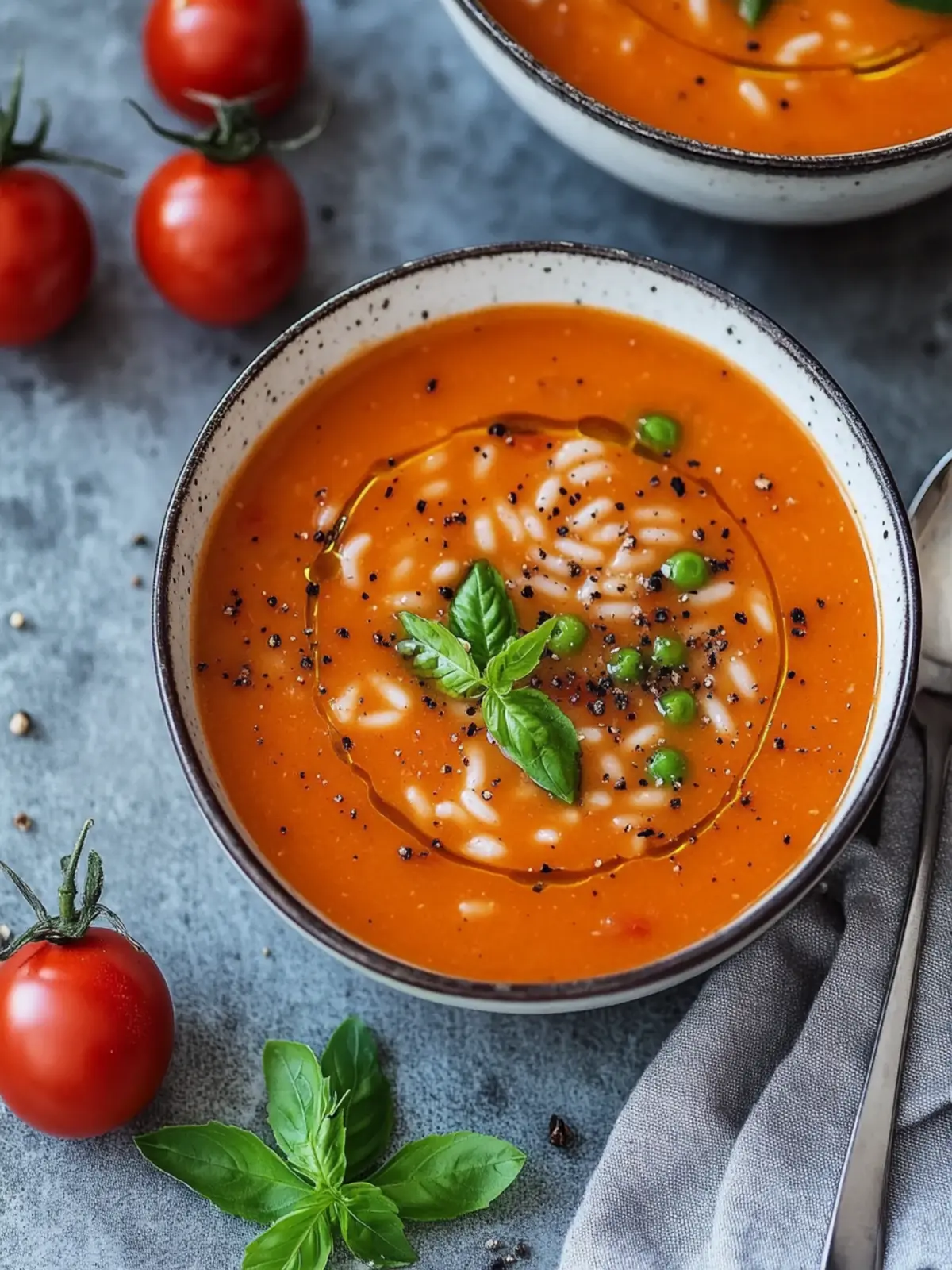 Herzhafte Tomatensuppe mit Reis – Ideal für kalte Tage 3 Tomatensuppe mit Reis