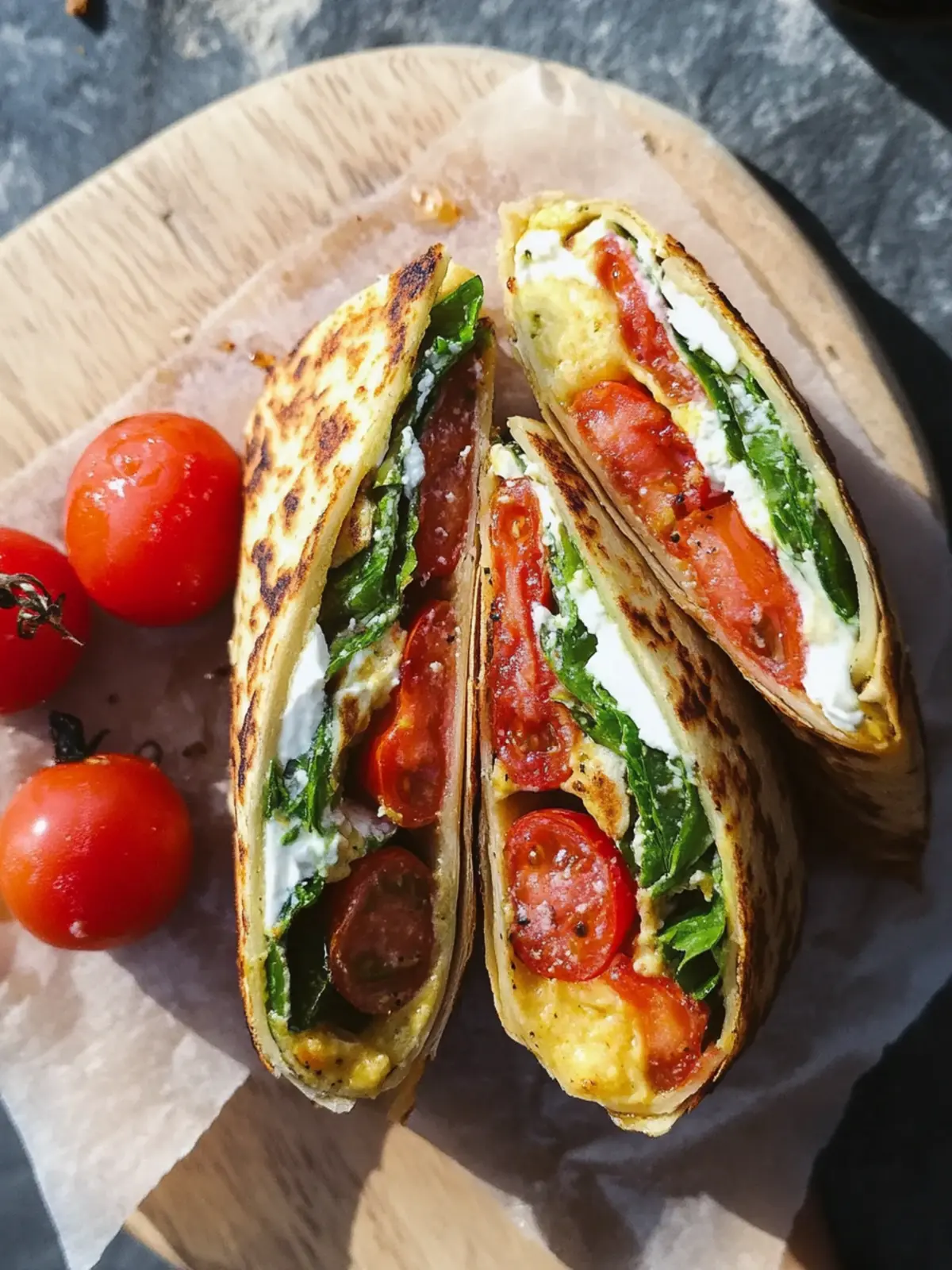 Schneller Tomaten-Ei-Wrap zum Frühstück für jeden Tag 4 Tomaten-Ei-Wrap zum Frühstück