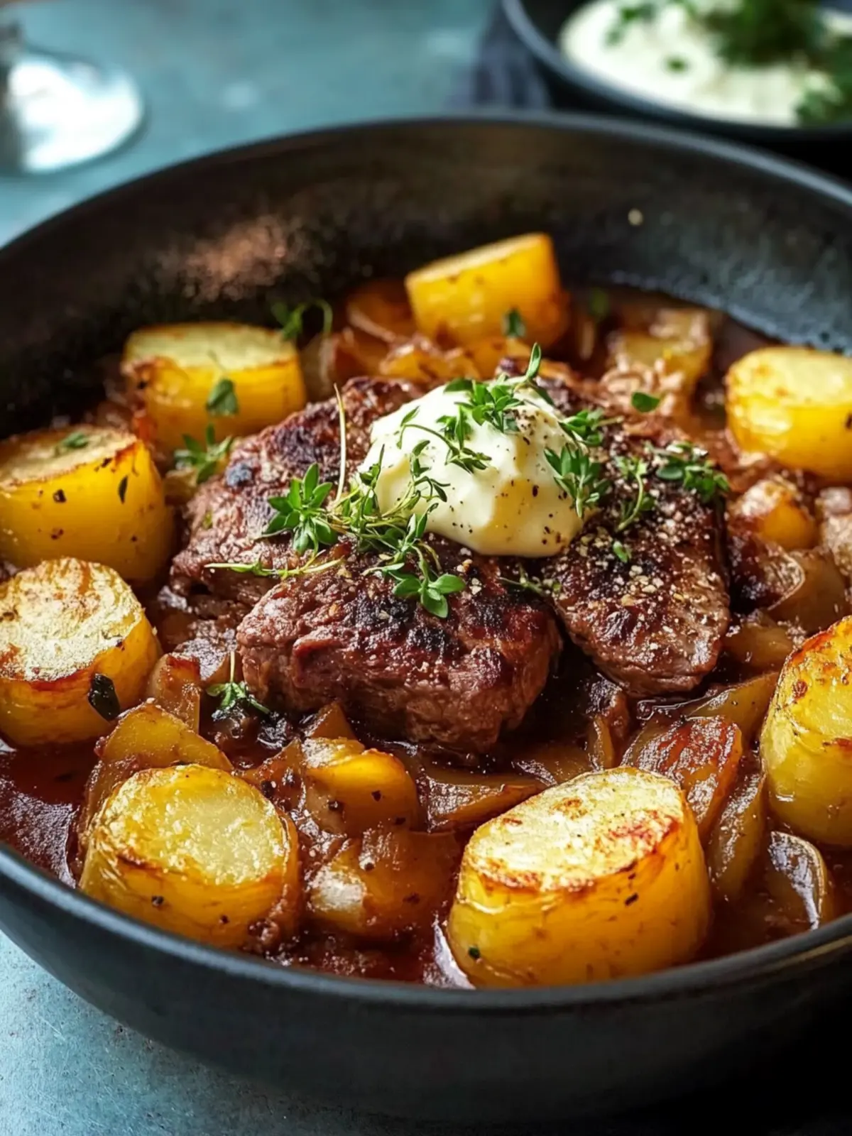 Rindfleisch-Eintopf mit Kartoffelbelag für gemütliche Abende 5 Rindfleisch-Eintopf mit Kartoffelbelag