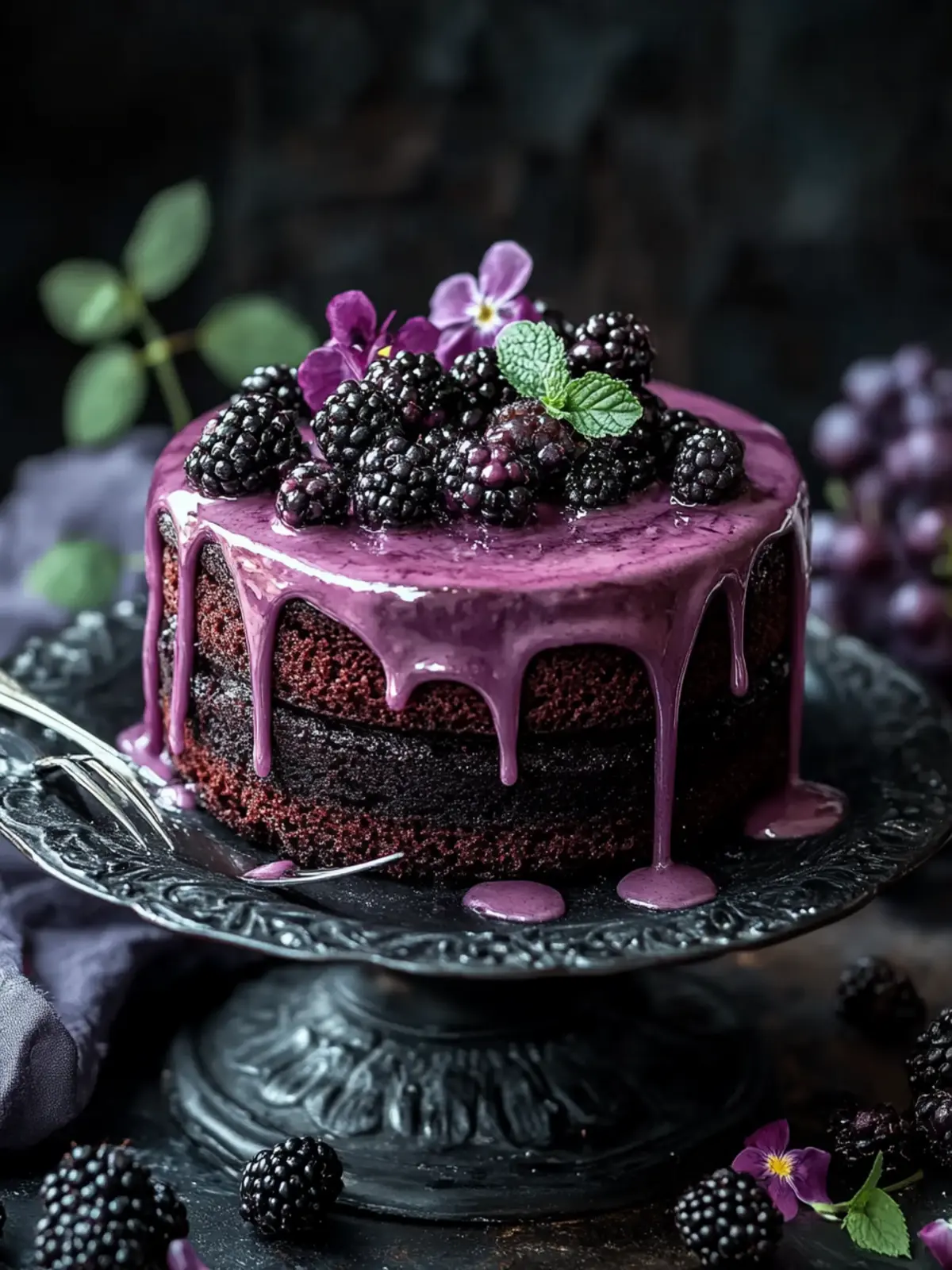 Brombeer Samt Gotische Torte: Dein neuer Dessert-Hit 5 Brombeer Samt Gotische Torte