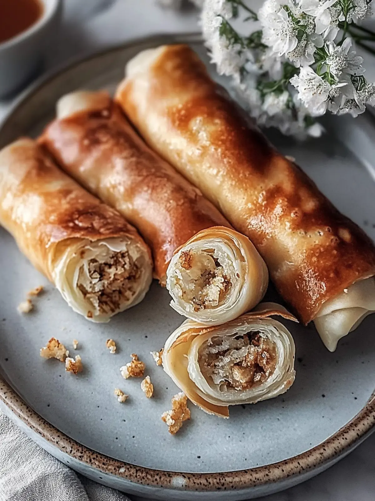 Luftgebratene Frühlingsrollen: Knusprig, gesund und lecker! 2 Luftgebratene Frühlingsrollen