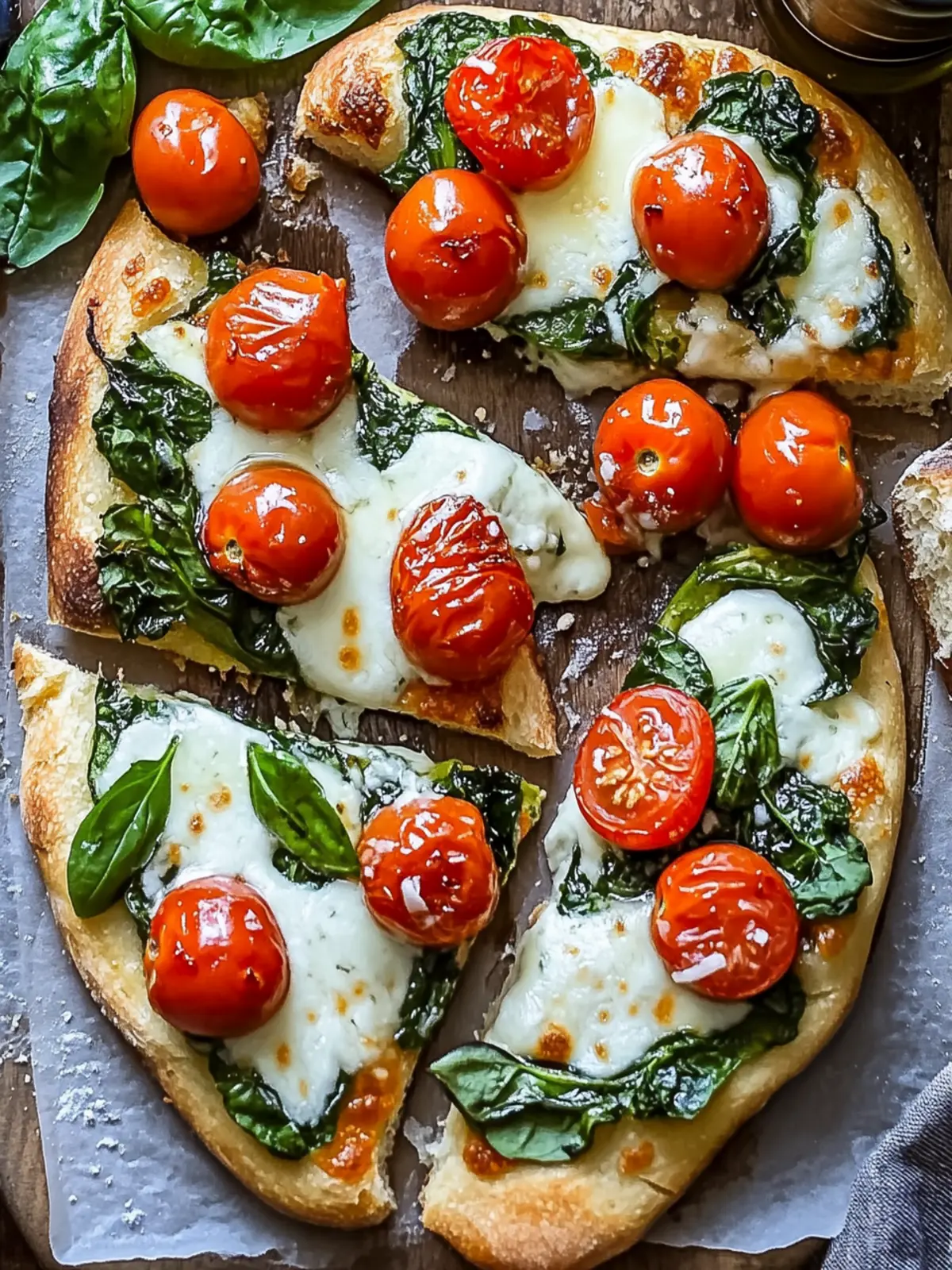 Genuss den Geschmack von Tomaten- und Spinat-Fladenbrot für jedes Fest 3 Genuss den Geschmack von Tomaten- und Spinat-Fladenbrot-Genuss