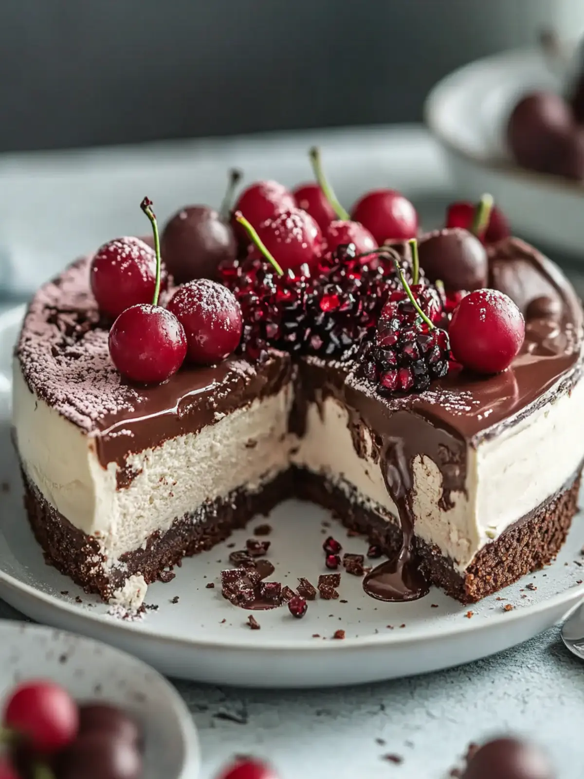 Schokoladen-Kirsch-Käsekuchen: Der ultimative Genuss für Feinschmecker 2 Schokoladen-Kirsch-Käsekuchen