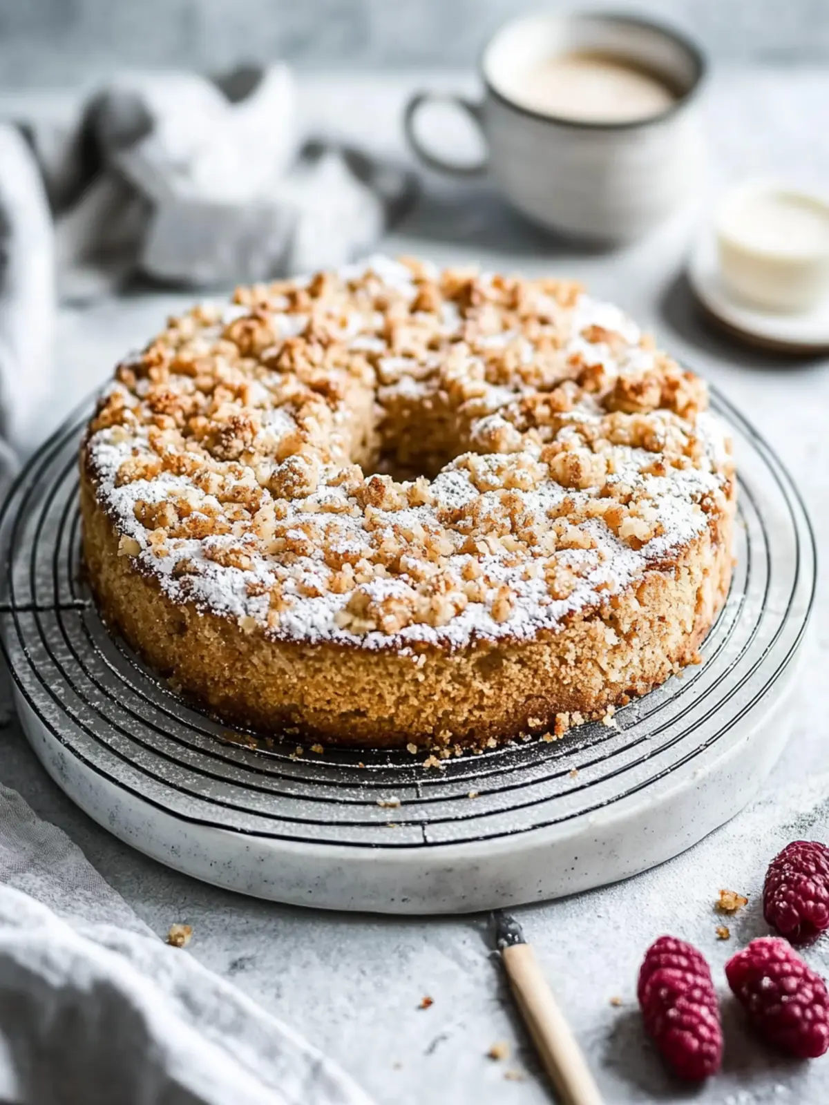 Glasierten Zimtstreusel-Kaffeekuchen für die Seele backen 5 Glasierten Zimtstreusel-Kaffeekuchen