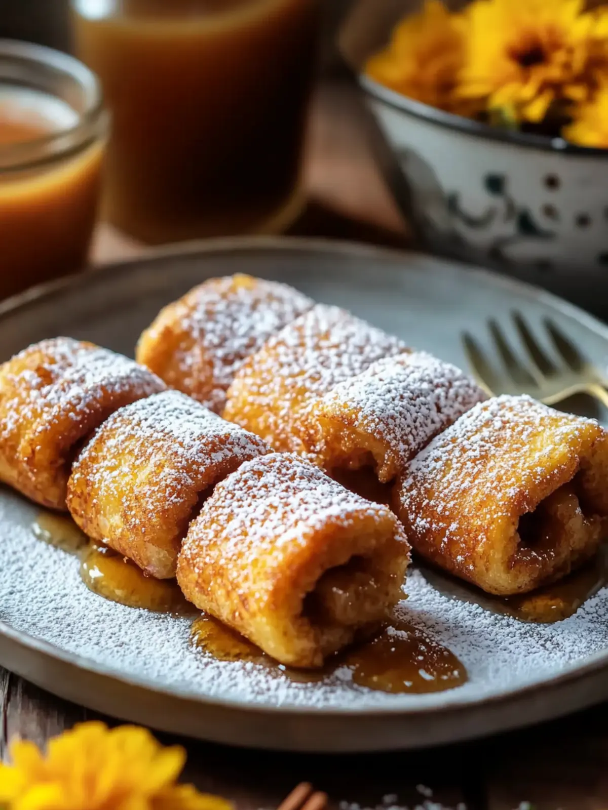 Kürbis French Toast Roll-Ups – Ein gemütliches Frühstücksvergnügen 4 Kürbis French Toast Roll-Ups