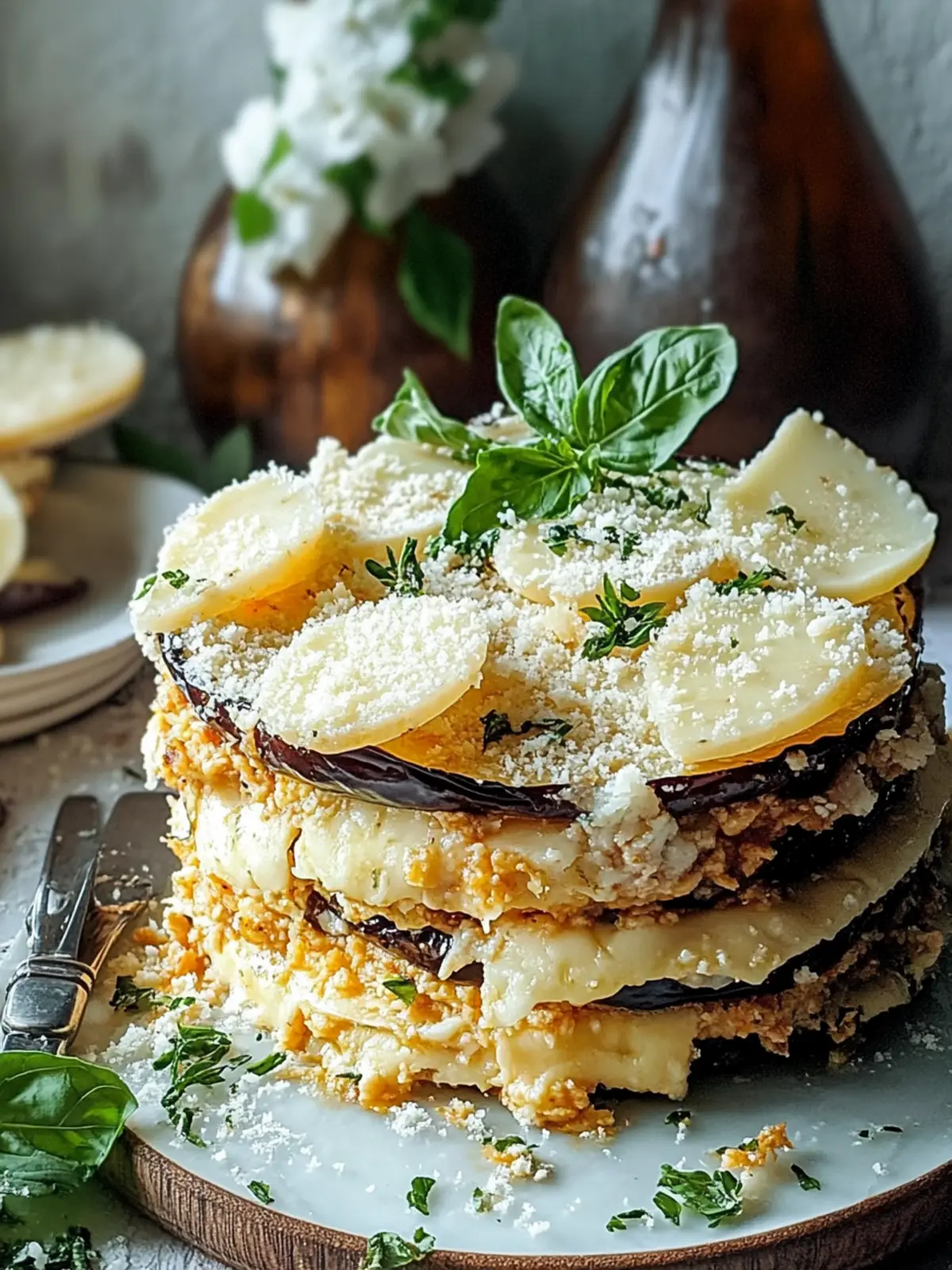 Köstliche Auberginen-Parmesanstapel für ein bequemes Abendessen 3 Auberginen-Parmesanstapel