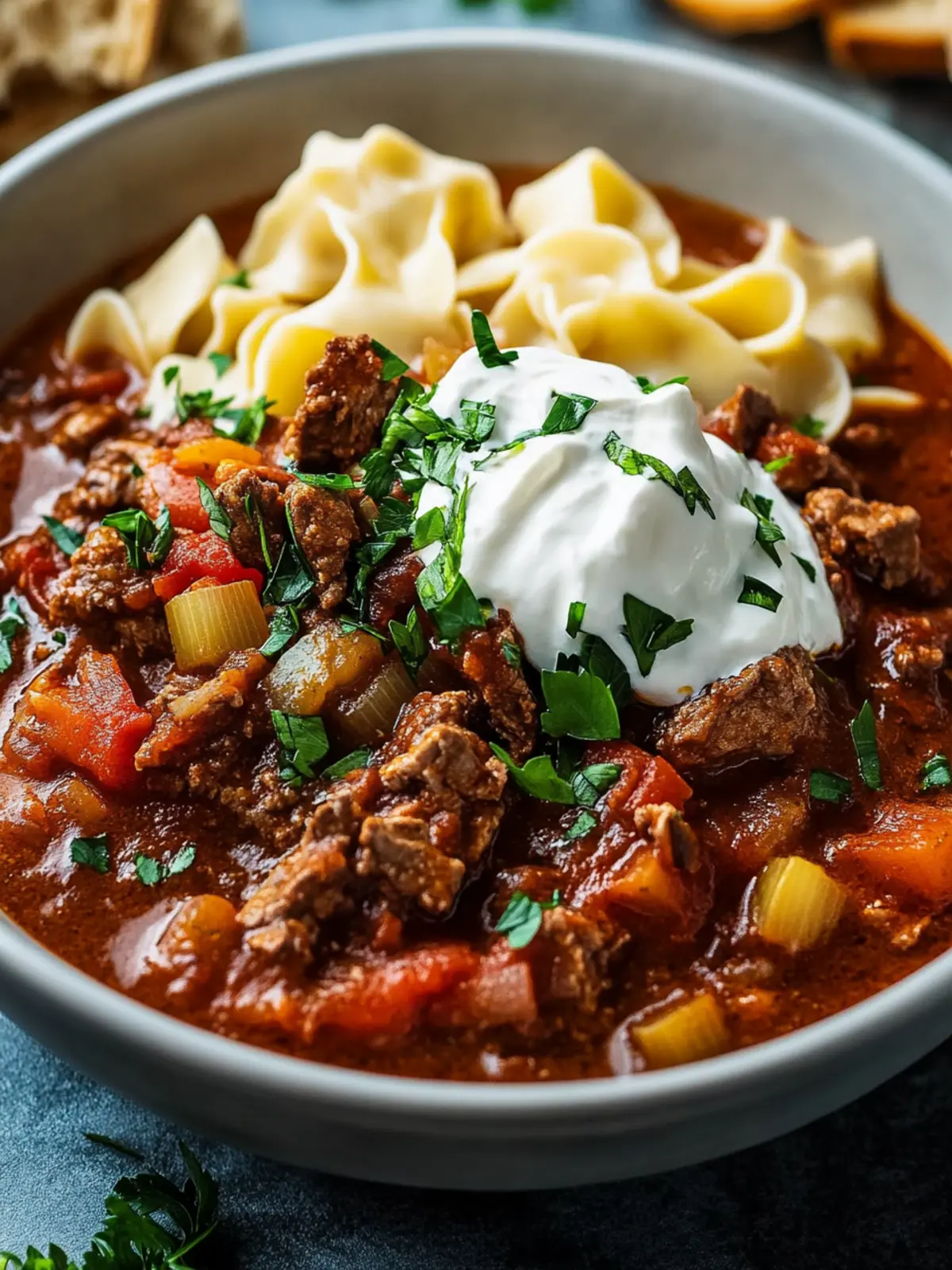 Cremiger deutscher Gulasch: Herzhaft für gemütliche Abende 2 Cremiger deutscher Gulasch