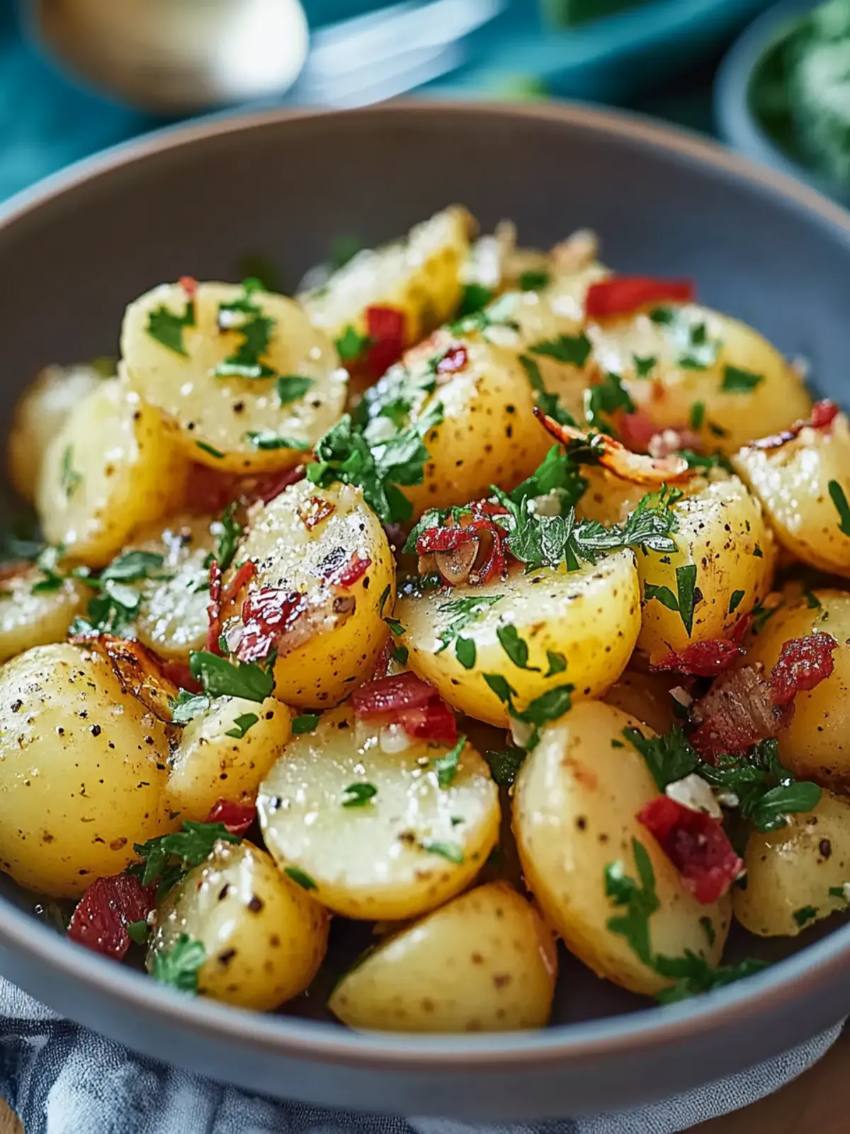 Warmer deutscher Kartoffelsalat – Herzhaft und einladend! 2 Warmer deutscher Kartoffelsalat