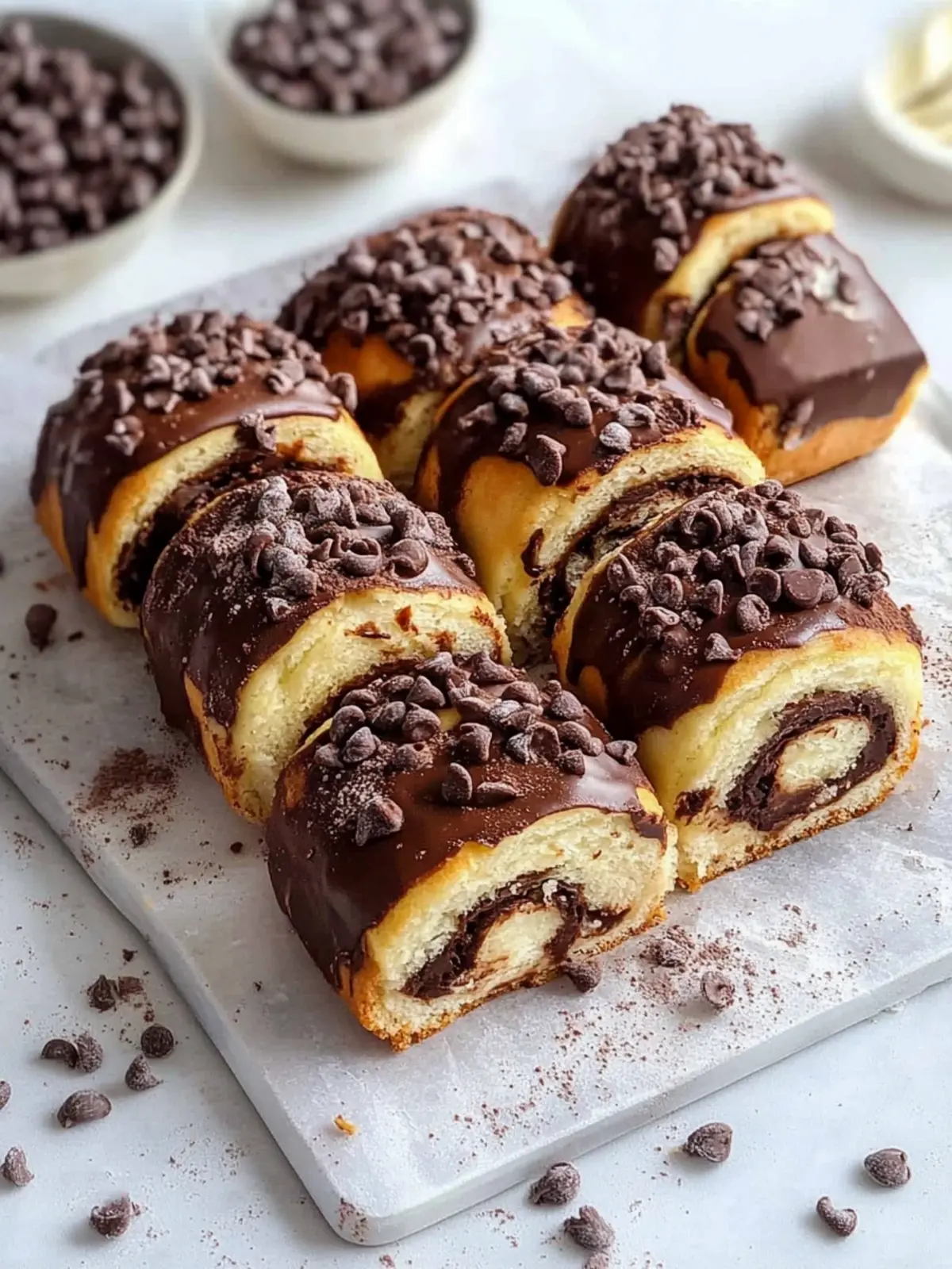 Eiweißreiche Schokoladenrollen in 10 Minuten genießen 2 Eiweißreiche Schokoladenrollen