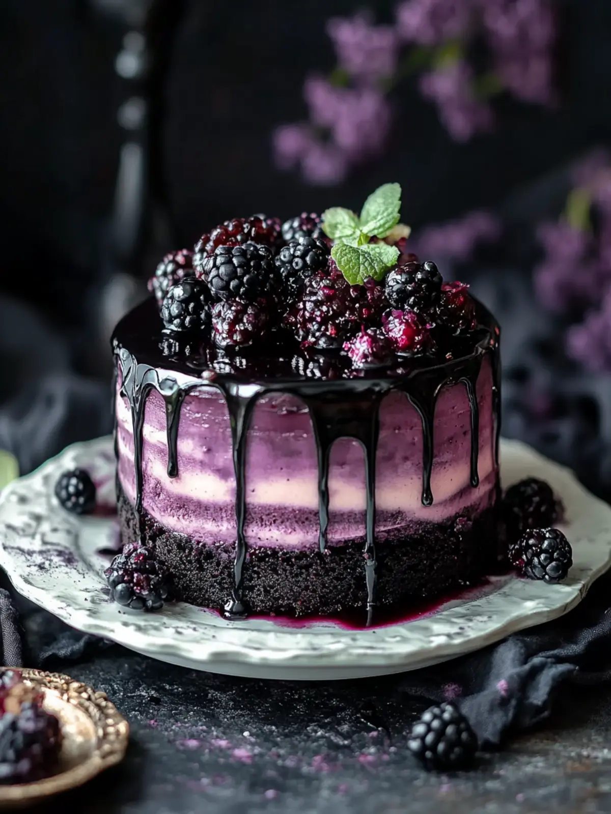 Brombeer Samt Gotische Torte: Dein neuer Dessert-Hit 3 Brombeer Samt Gotische Torte