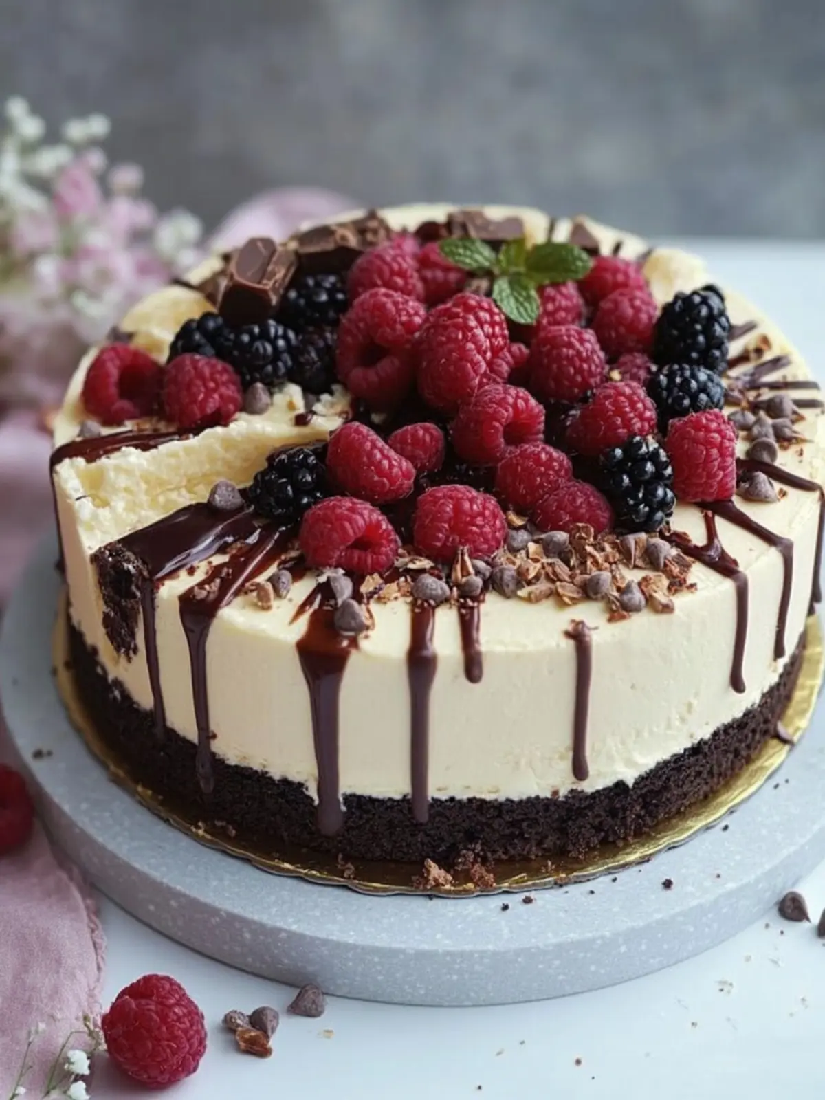 Schokoladen-Vanille-Tropfkuchen mit Traumhaftem Drip-Effekt 3 Schokoladen-Vanille-Tropfkuchen