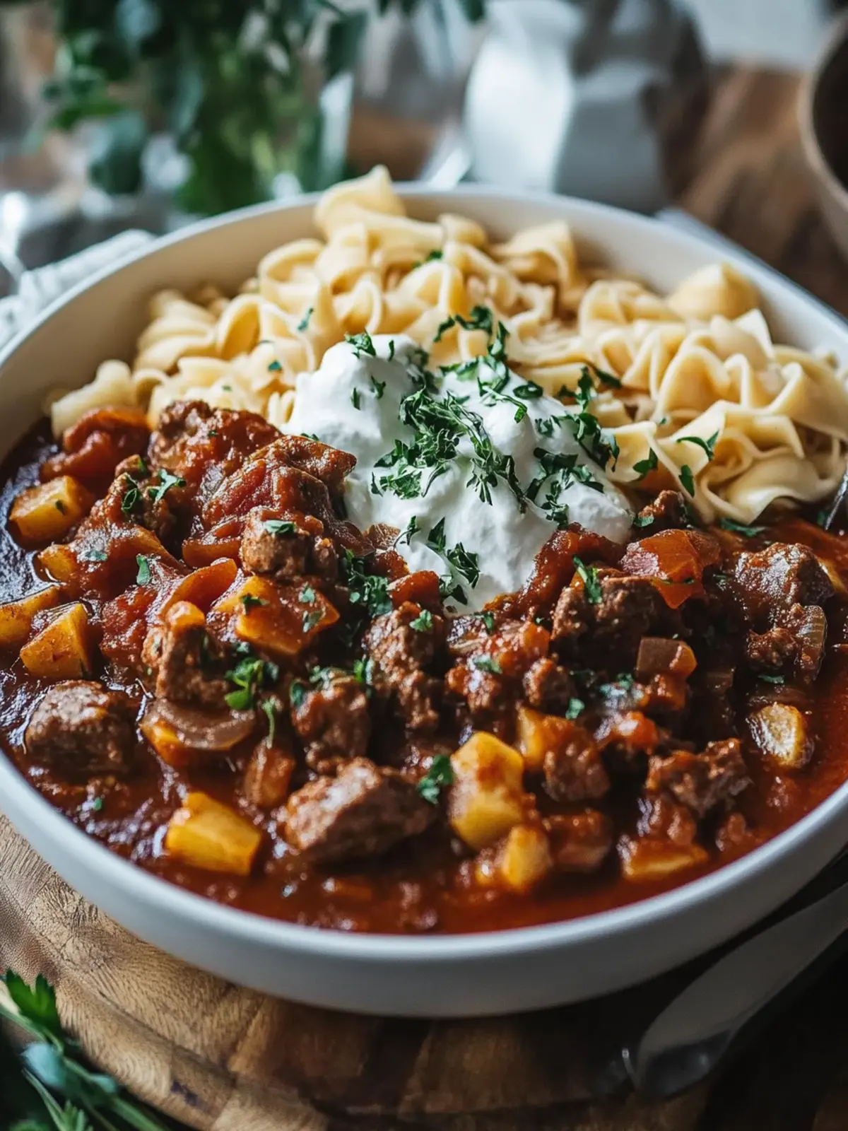 Cremiger deutscher Gulasch: Herzhaft für gemütliche Abende 3 Cremiger deutscher Gulasch