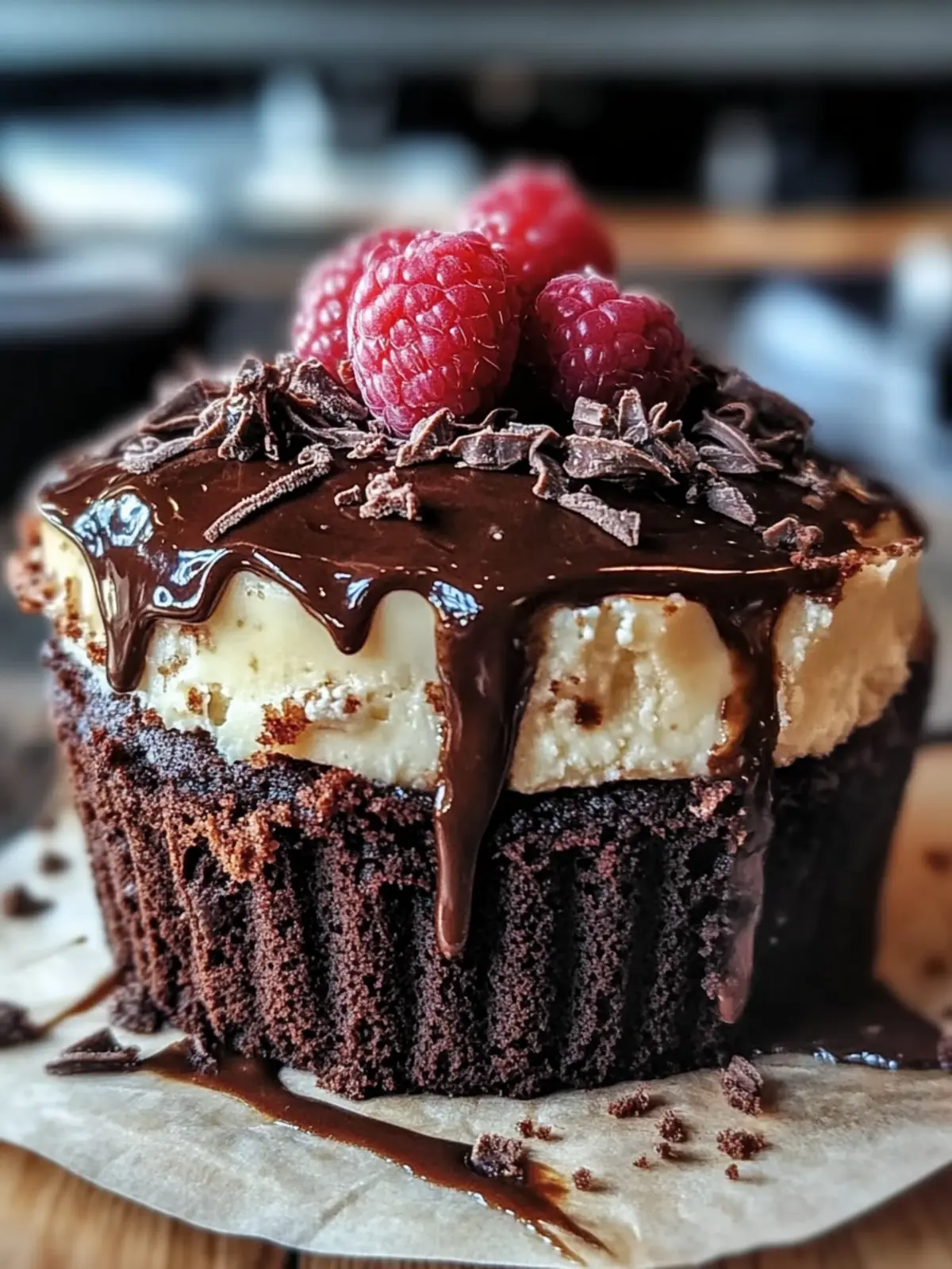 Beladene Brownie-Käsekuchen-Tassen für süße Momente 3 Beladene Brownie-Käsekuchen-Tassen