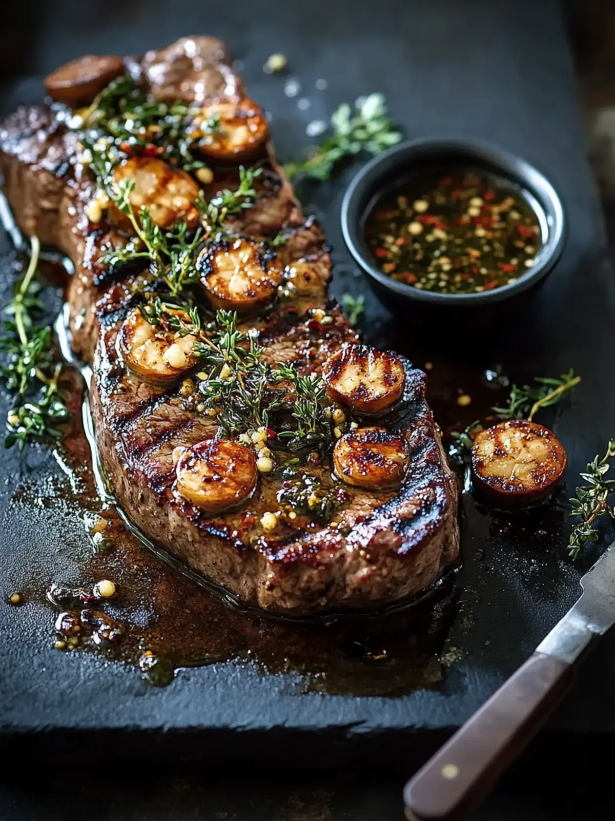 Saftig gegrilltes Rumpsteak mit unwiderstehlicher Marsala-Marinade 2 Rumpsteak mit Marsala-Marinade, gegrillt