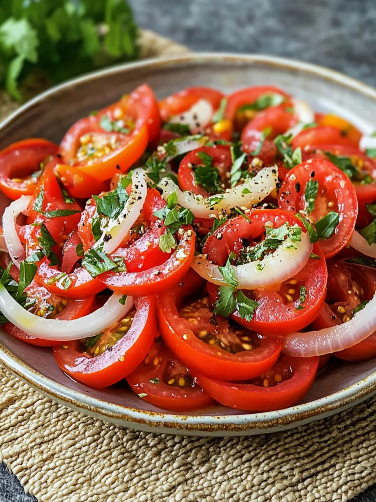 Chilenischer Tomaten- und Zwiebelsalat für heiße Sommertage 4 Chilenischer Tomaten- und Zwiebelsalat