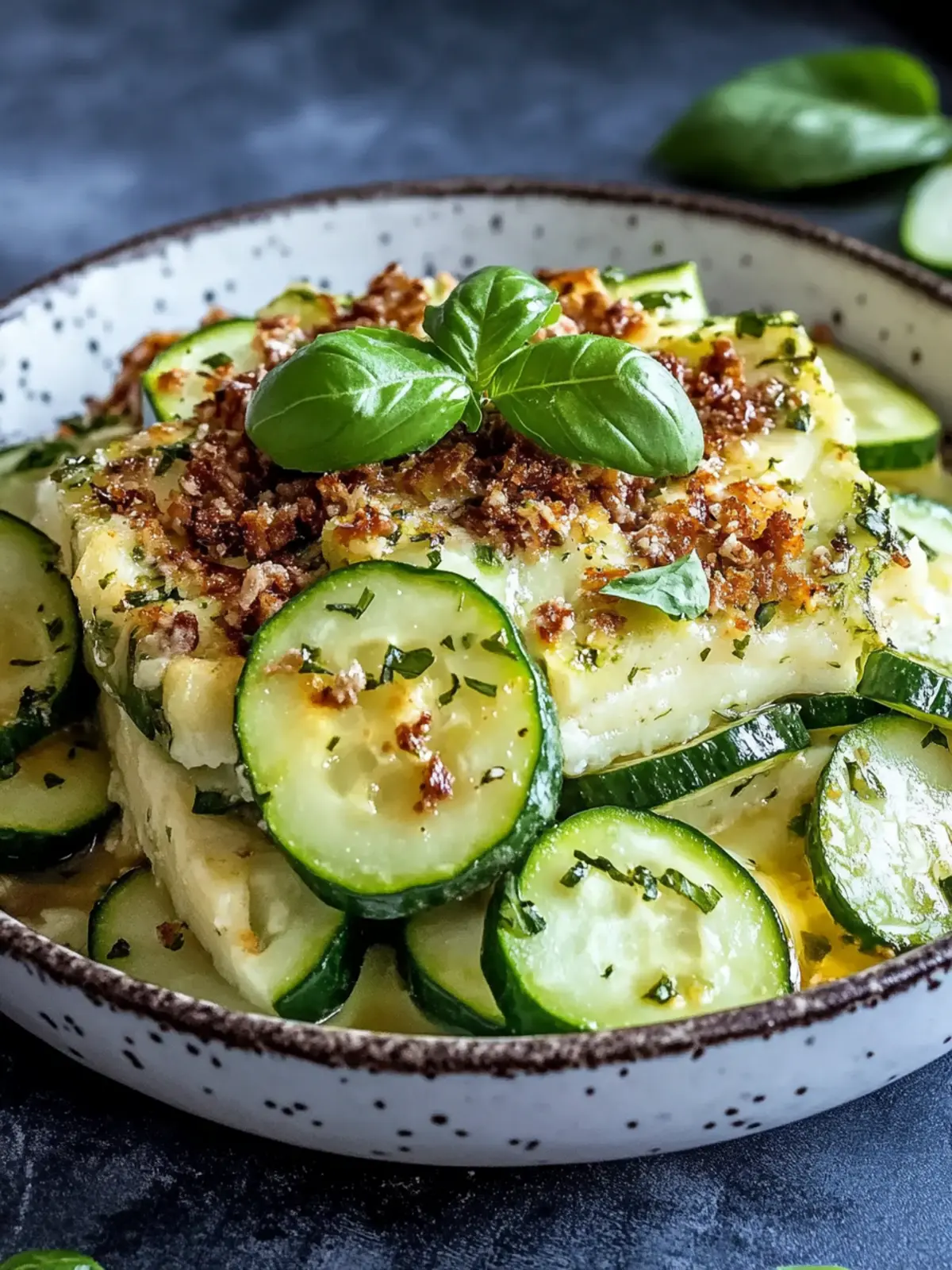 Einfache gesunde Hackfleisch-Zucchini-Auflauf