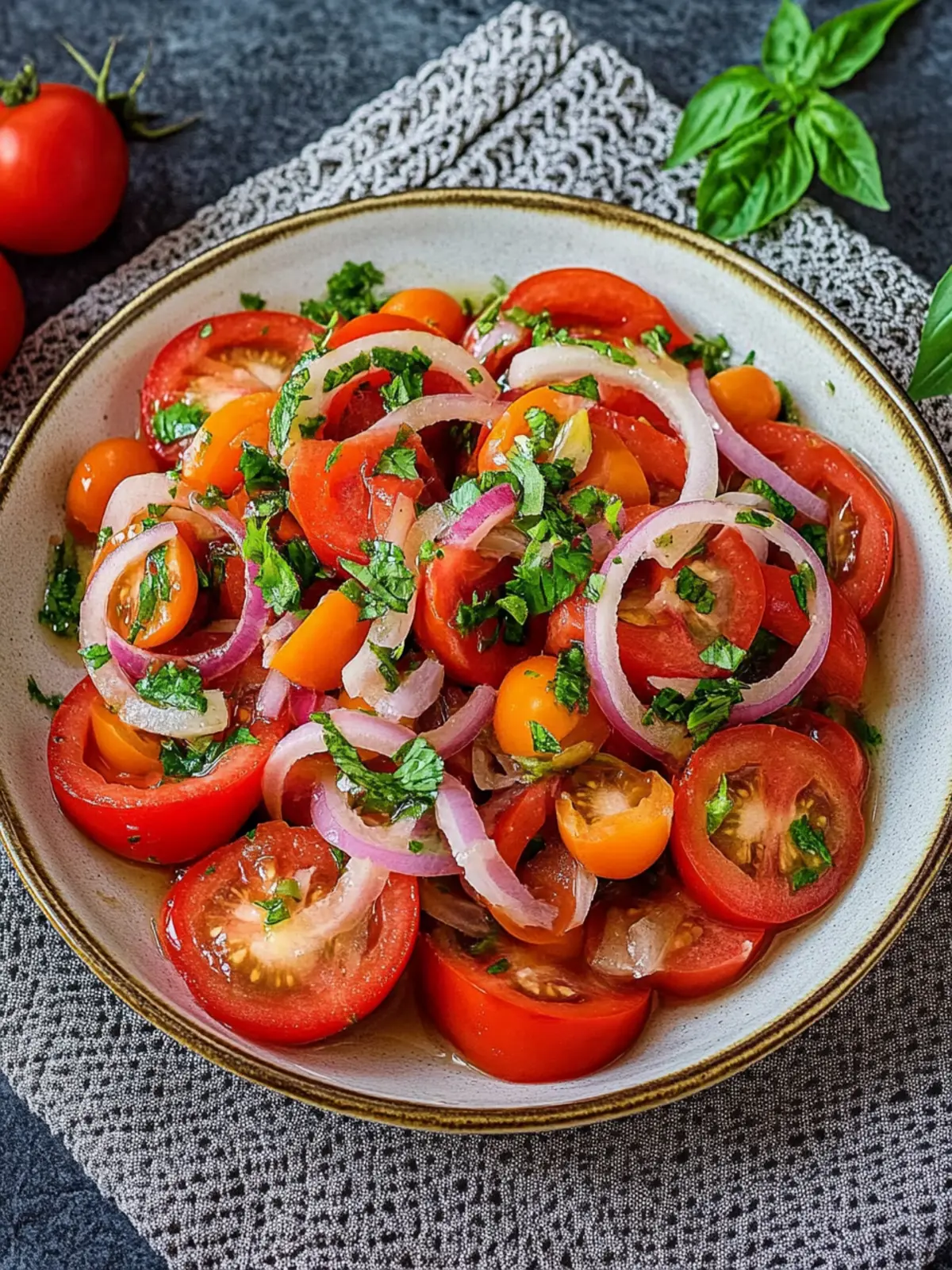 Chilenischer Tomaten- und Zwiebelsalat für heiße Sommertage 3 Chilenischer Tomaten- und Zwiebelsalat