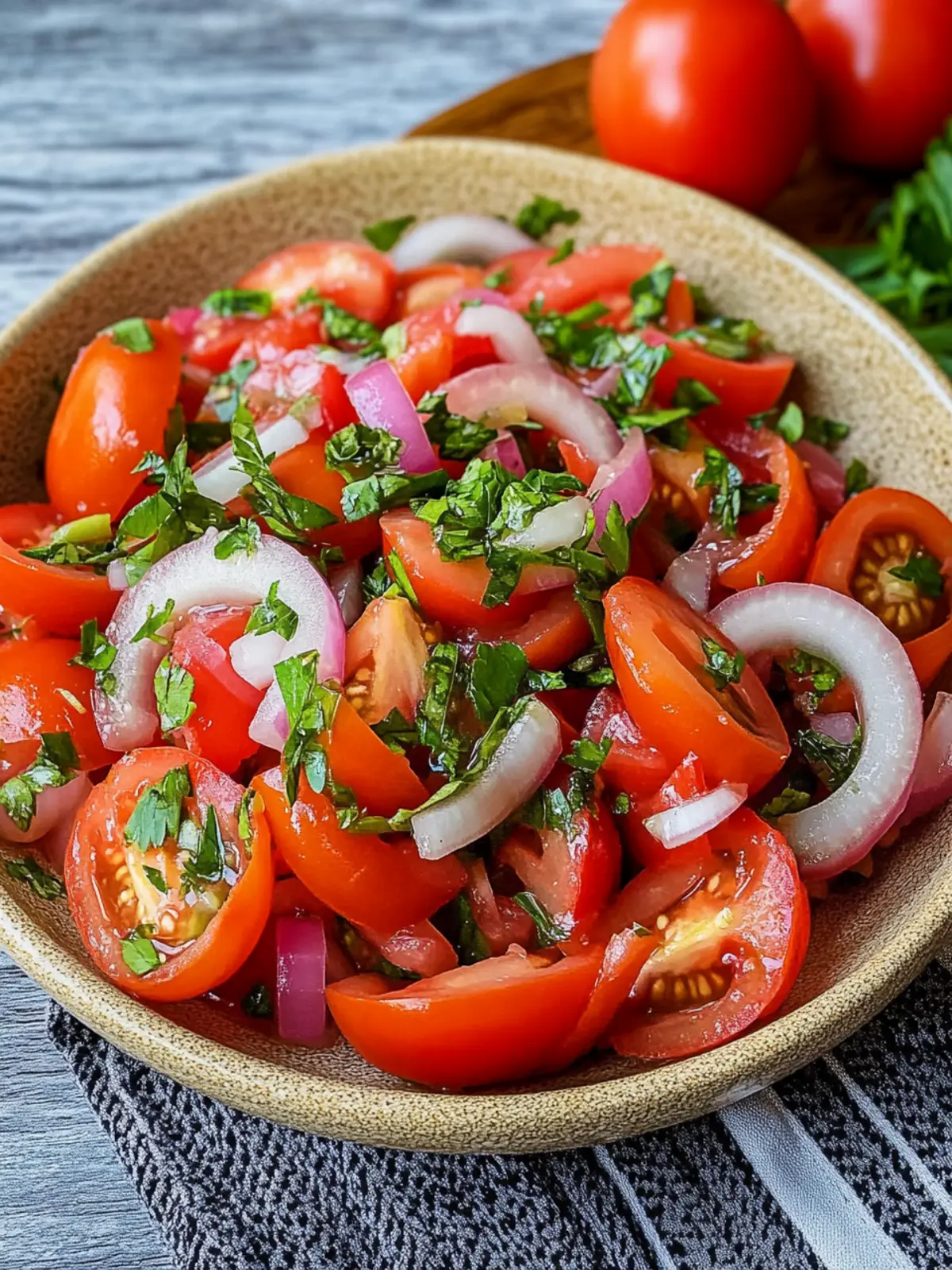 Chilenischer Tomaten- und Zwiebelsalat für heiße Sommertage 5 Chilenischer Tomaten- und Zwiebelsalat