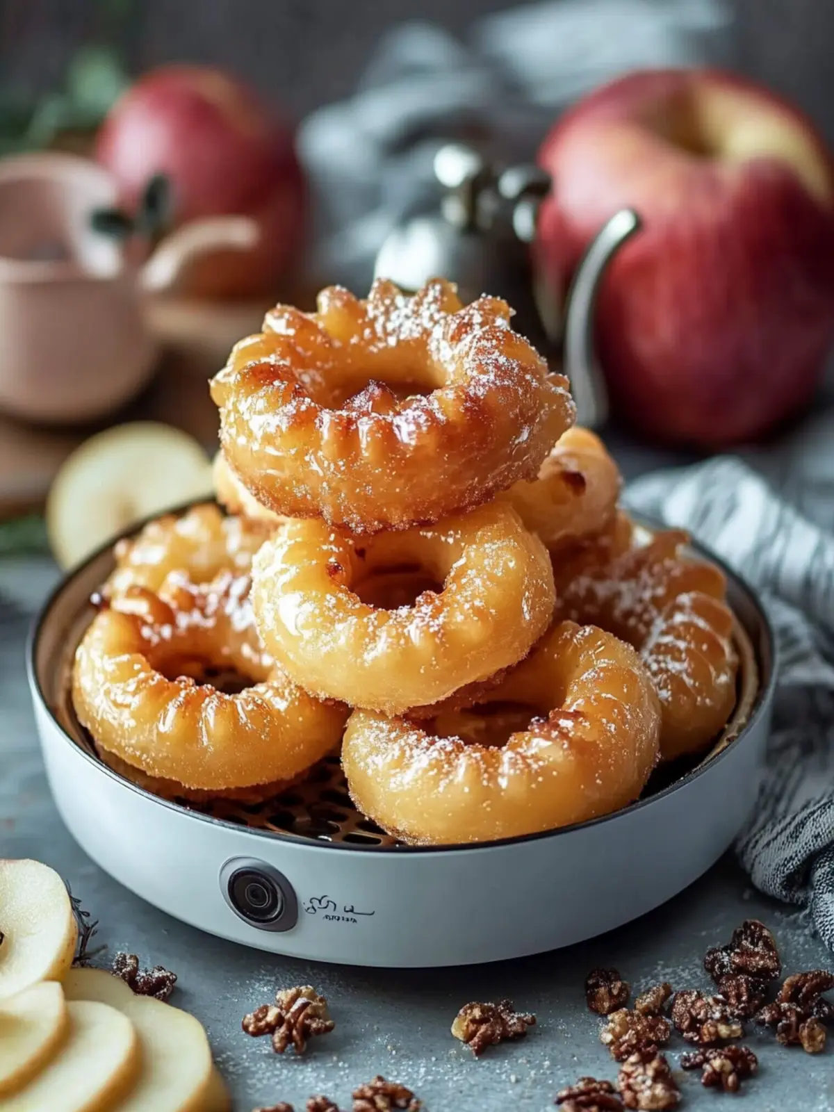 Crispy Airfryer Apfelringe mit Zimt für gesunde Snacks 5 Airfryer Apfelringe mit Zimt