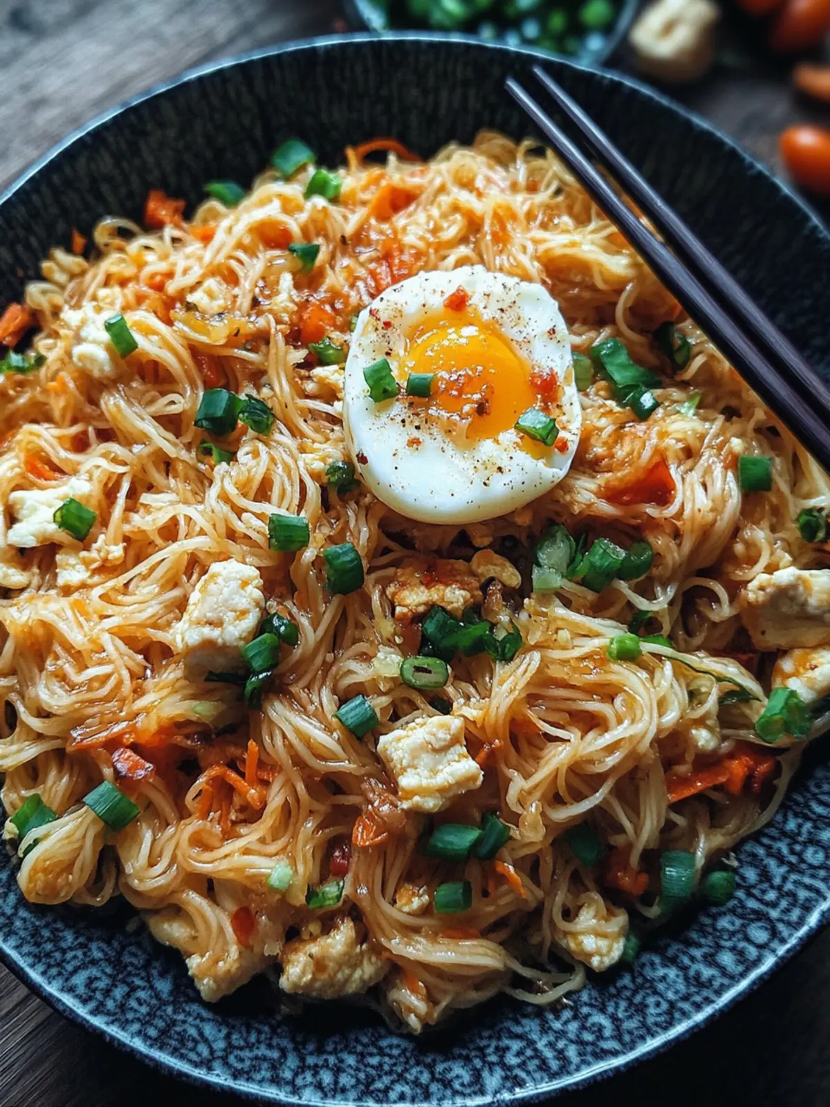 Chinesische gebratene Nudeln mit Ei – Schnelles Genuss-Rezept 4 Chinesische gebratene Nudeln mit Ei