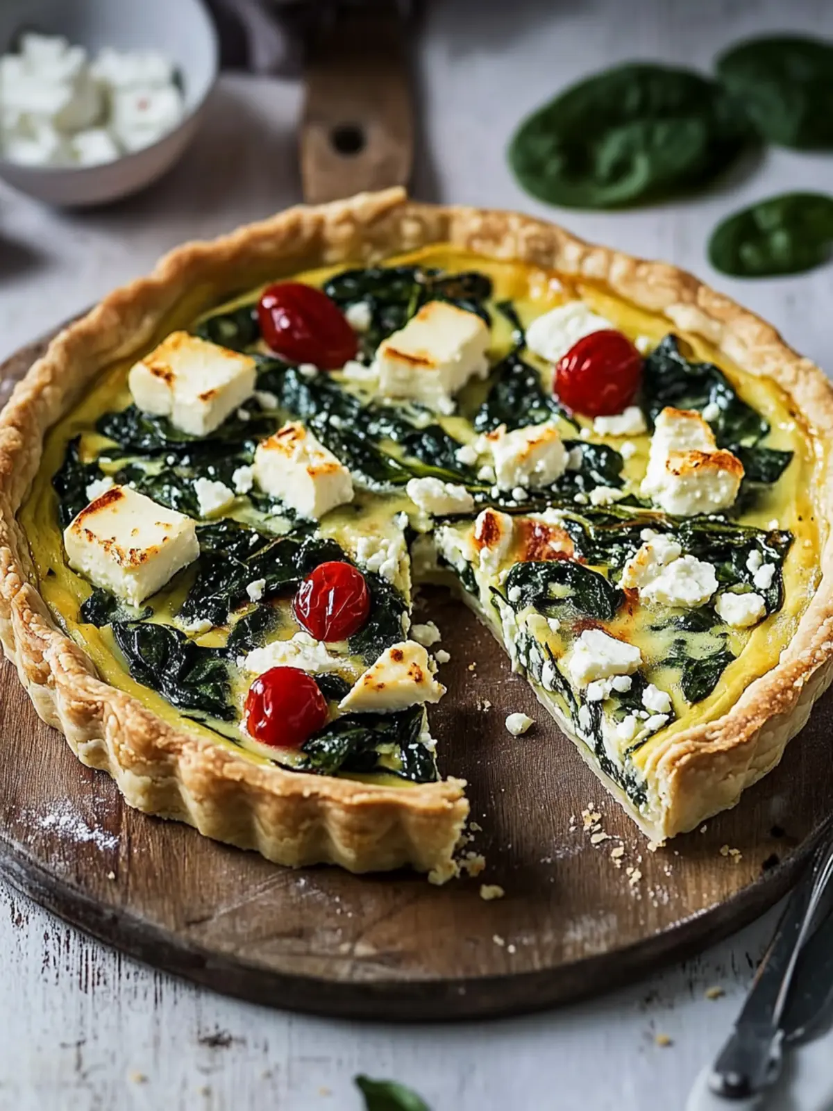 Herzhafter Quiche mit Spinat und Feta für jeden Anlass 3 Herzhafter Quiche mit Spinat und Feta