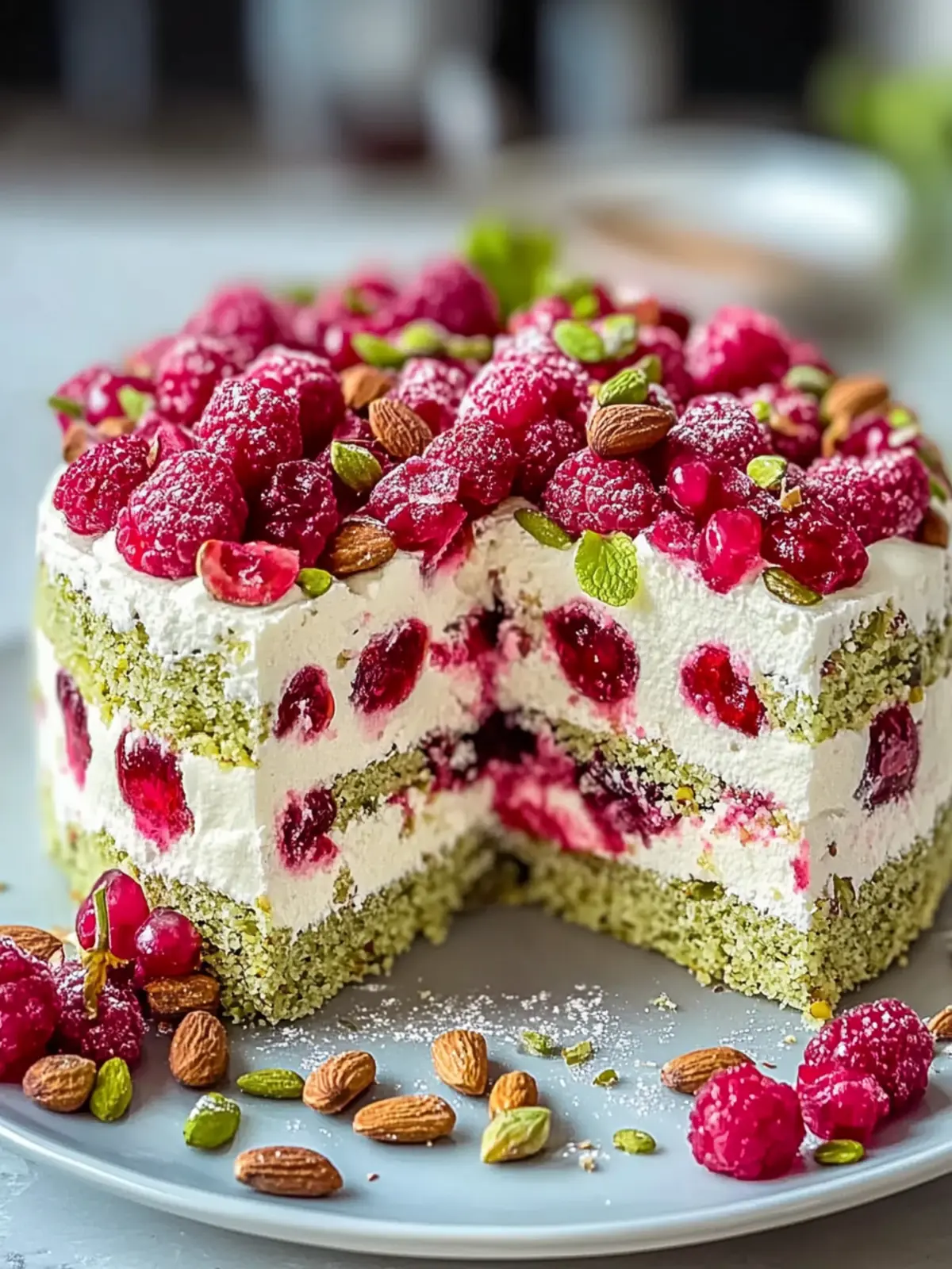 Himmlischer Pistazien- und Himbeerkuchen für jeden Anlass 2 Himmlischer Pistazien- und Himbeerkuchen