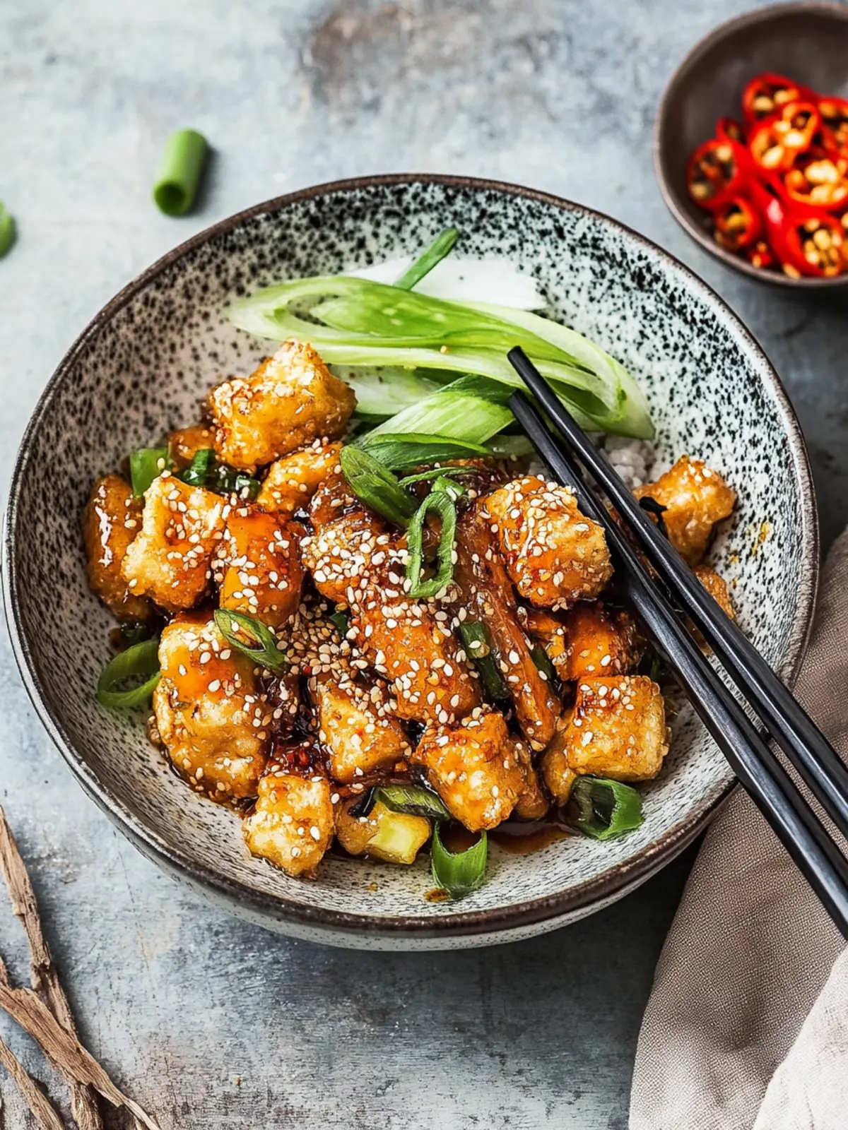 Klebender Sesamtofu aus der Heißluftfritteuse: Einfach unwiderstehlich! 5 Klebender Sesamtofu aus der Heißluftfritteuse