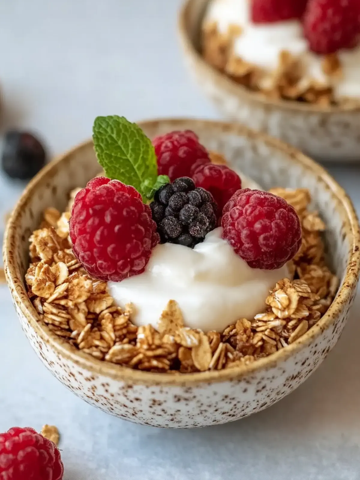 Einfache gesunde Frühstücks-Granola-Tassen für Energie am Morgen 2 Einfache gesunde Frühstücks-Granola-Tassen