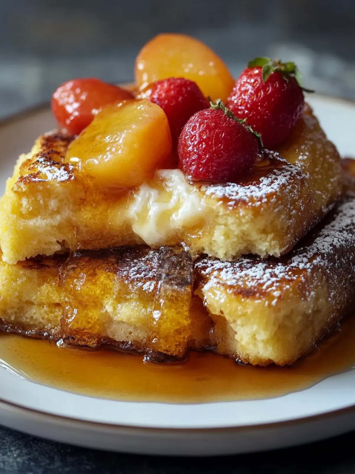 Pfirsich-Cobbler French Toast Auflauf: Ein himmlisches Frühstück 2 Pfirsich-Cobbler- French Toast Auflauf