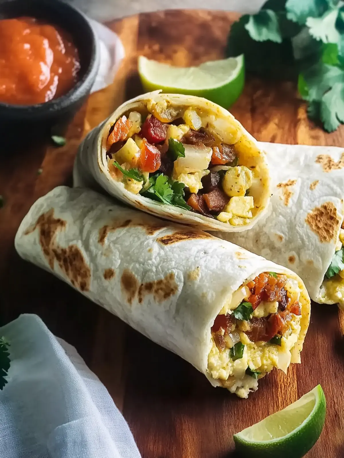 Leckere Gefrierfrühstücksburritos für stressfreie Morgen 4 Gefrierfrühstücksburritos