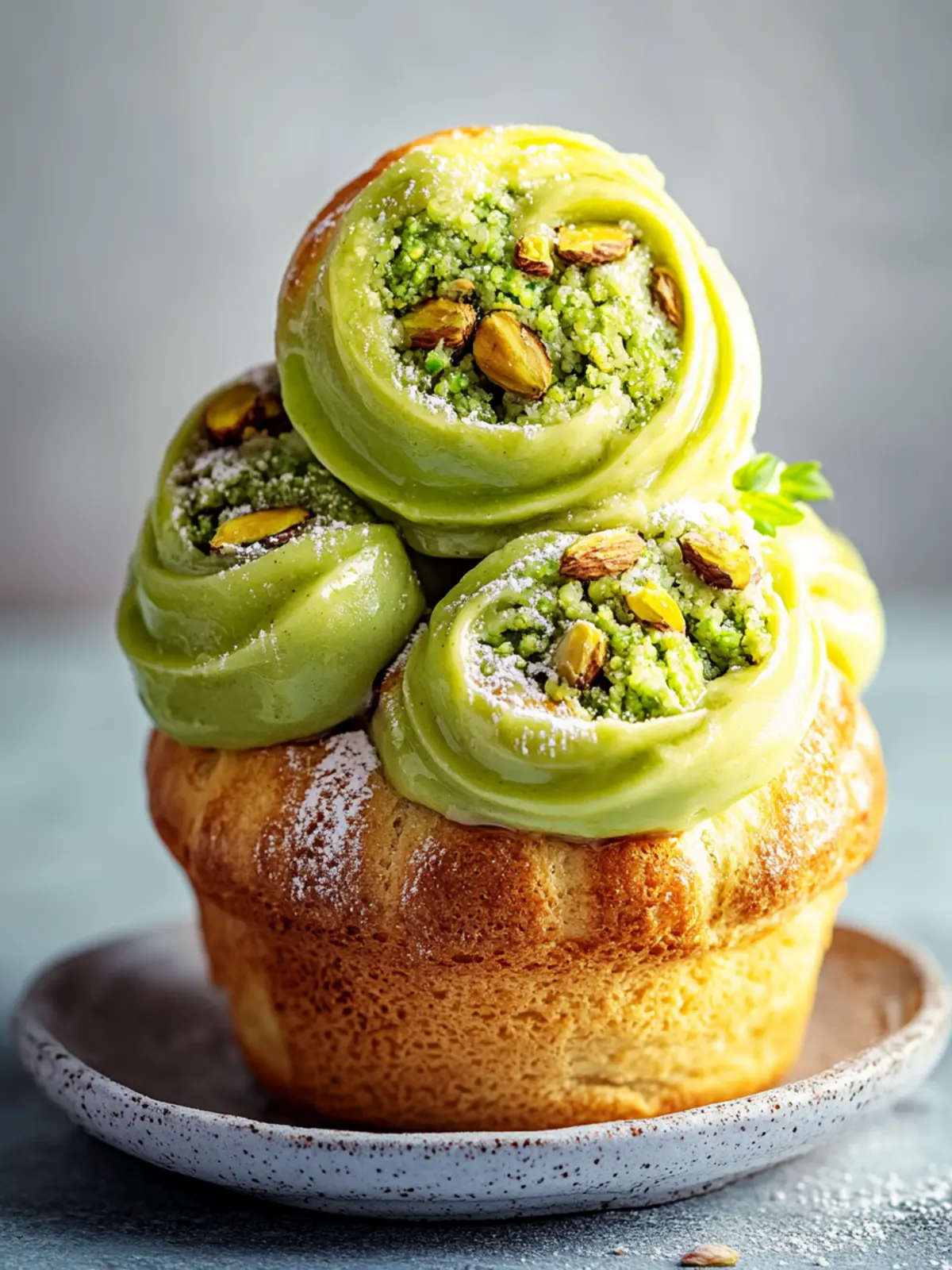 Himmlische Pistazien Honig Zimtschnecken für ein besonderes Frühstück 3 Pistazien Honig Zimtschnecken