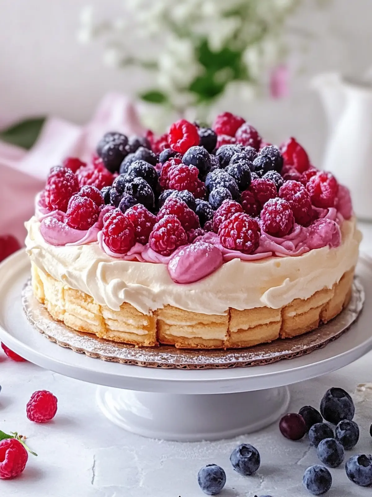 Blätterteig-Beeren-Creme-Kuchen