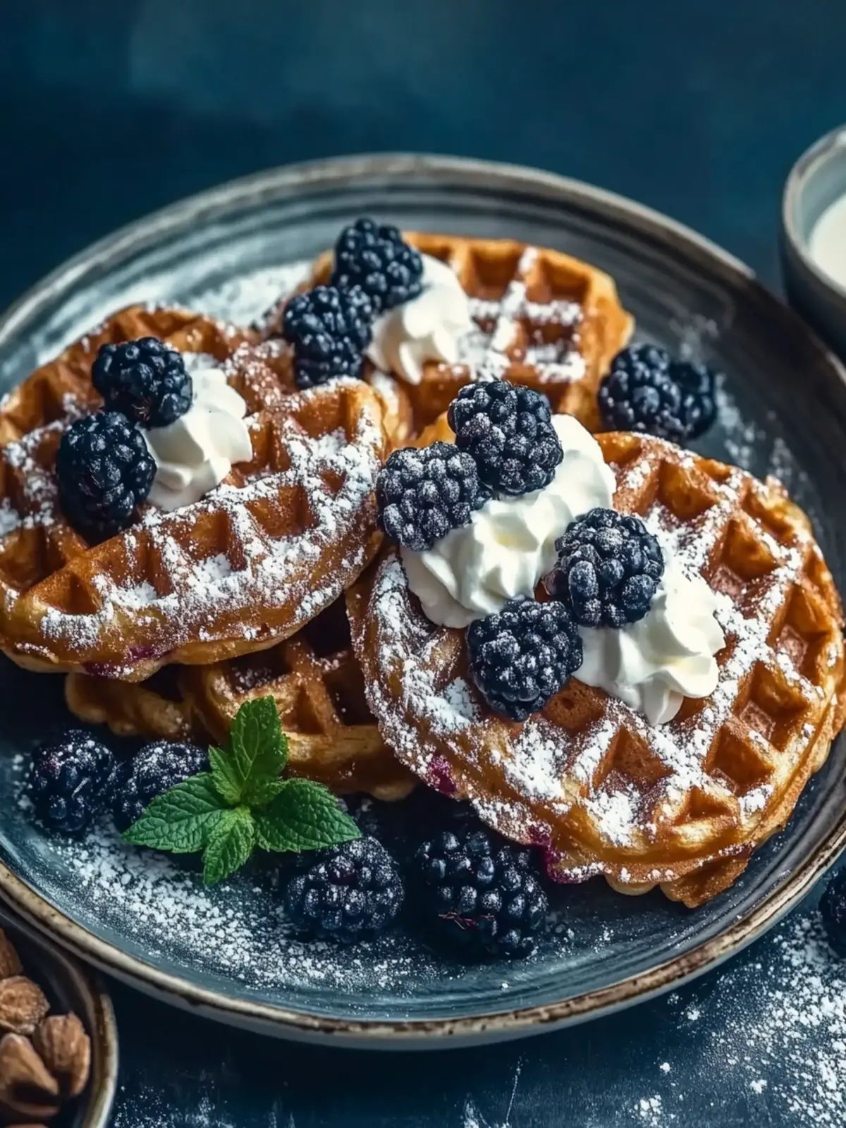 Fluffige Schoko-Waffeln mit Zimt für den perfekten Genuss 4 Fluffy Chocolate Waffles with Cinnamon