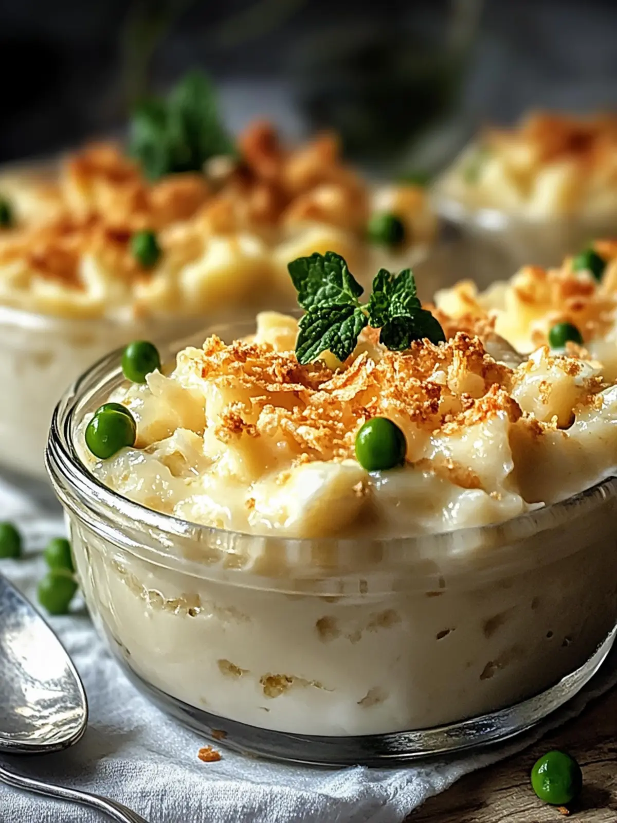 Hühnchen Alfredo Reis-Pudding