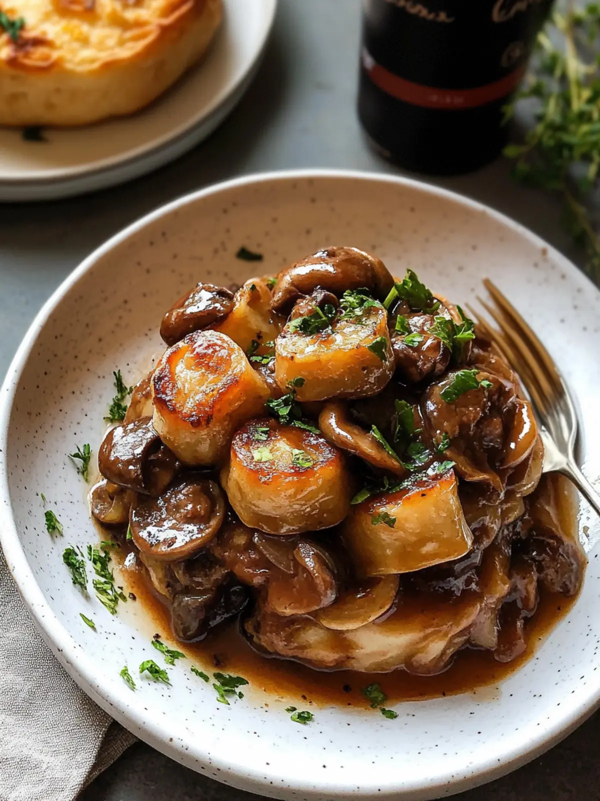 Hochgenuss: Pilzgulasch nach Bourguignon-Art vegetarisch kochen 5 Pilzgulasch nach Bourguignon-Art