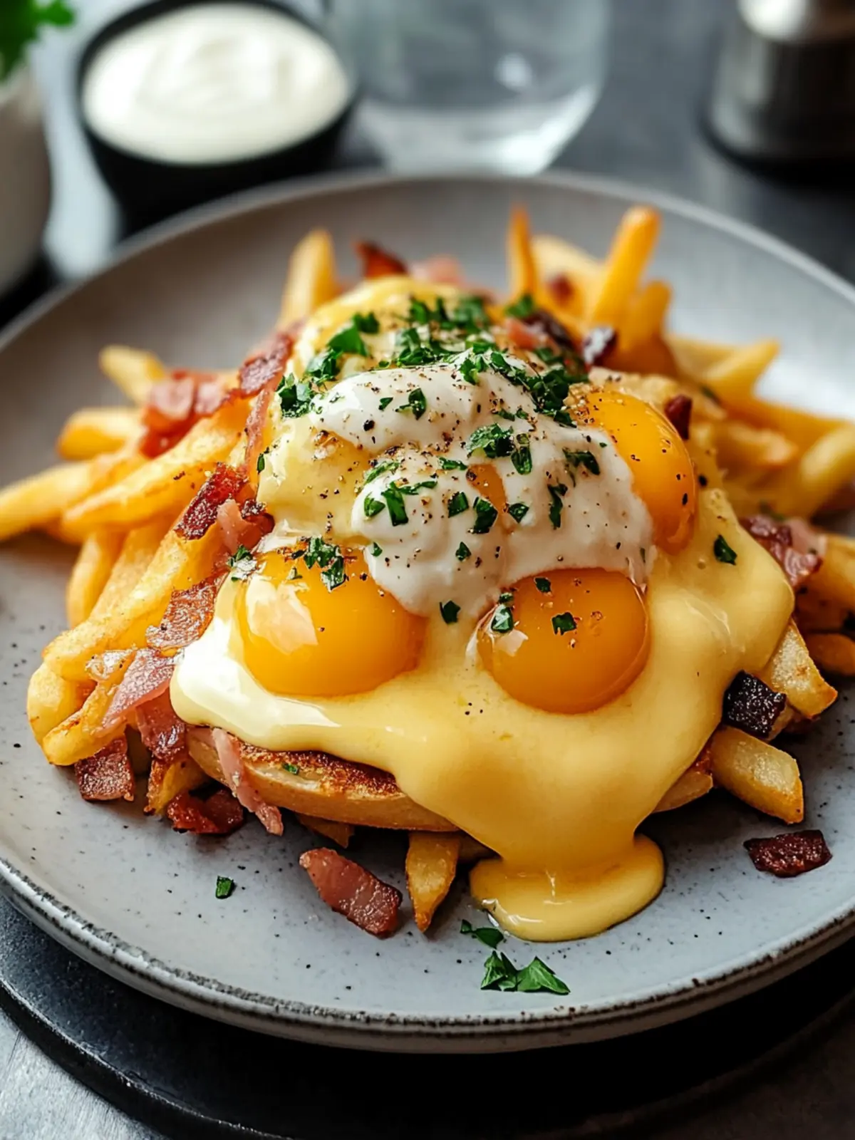 Frühstücks-Poutine mit cremiger Hollandaise-Sauce selbstgemacht 5 Frühstücks-Poutine mit cremiger Hollandaise-Sauce