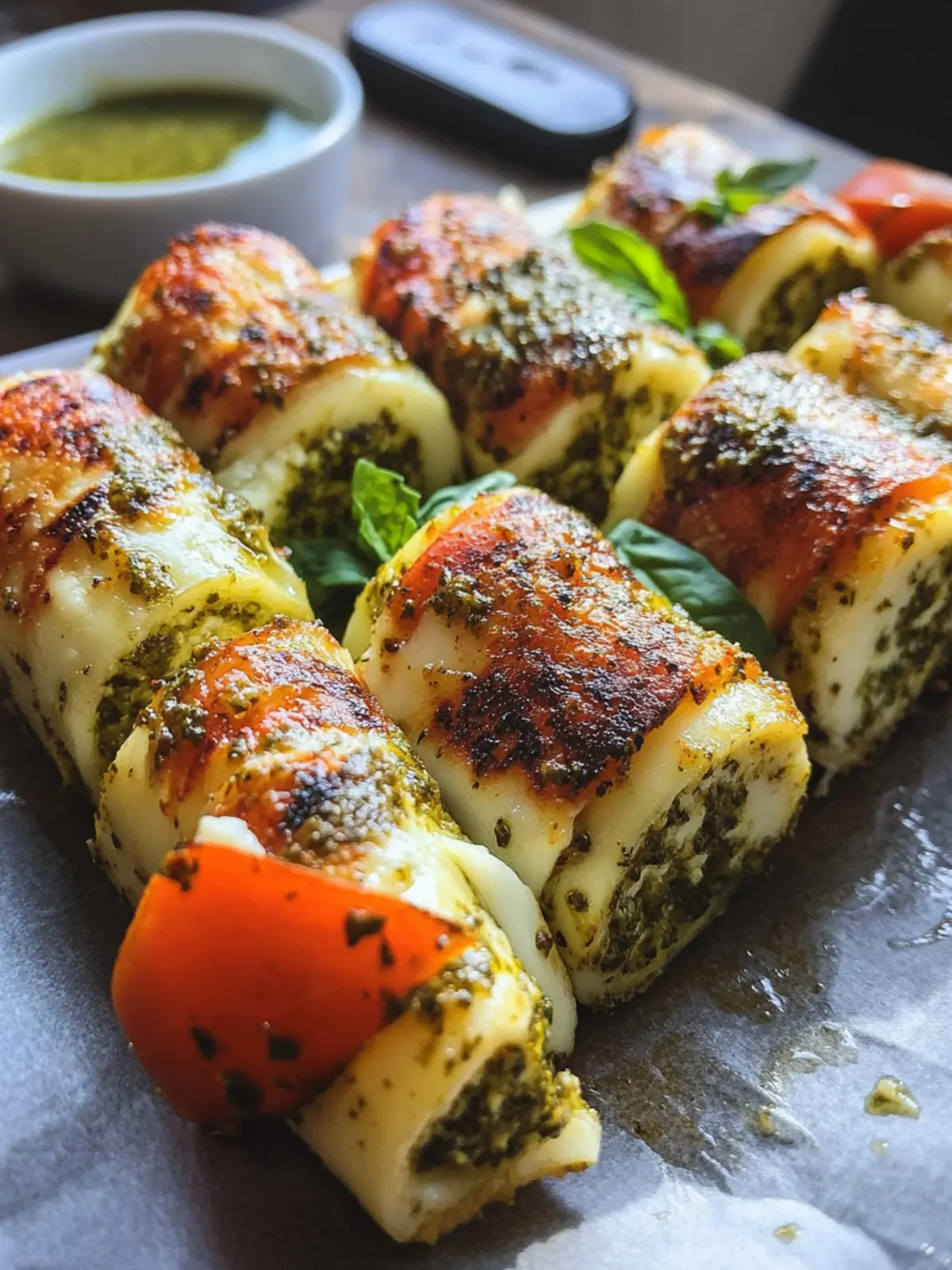 Pesto Käse-Röllchen: Leckere Snack-Überraschung für Zuhause 2 Pesto Käse-Röllchen