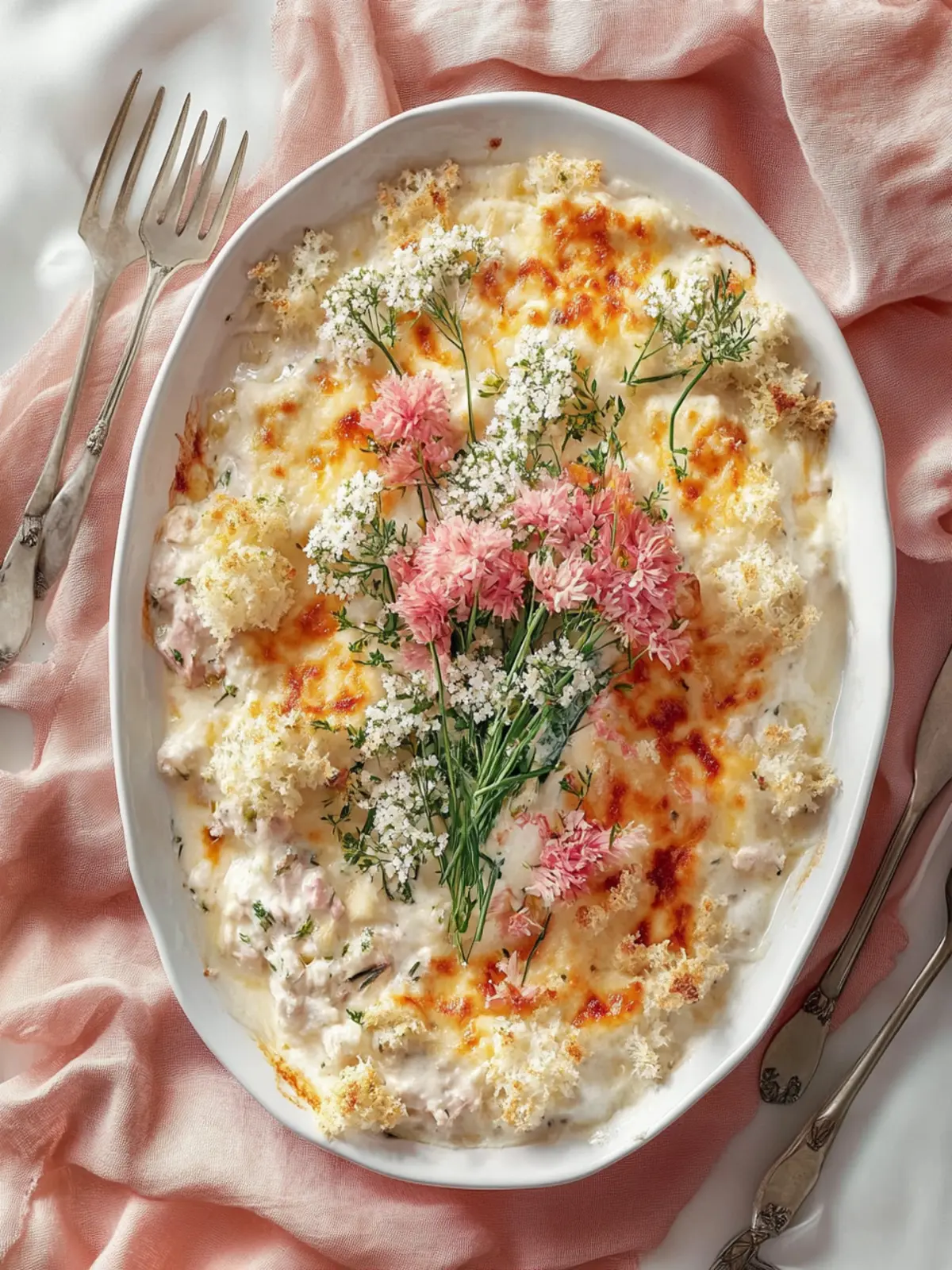 Cremiges Hähnchen Blumenkohlreis Auflauf für jede Gelegenheit 2 Cremiges Hähnchen Blumenkohlreis Auflauf