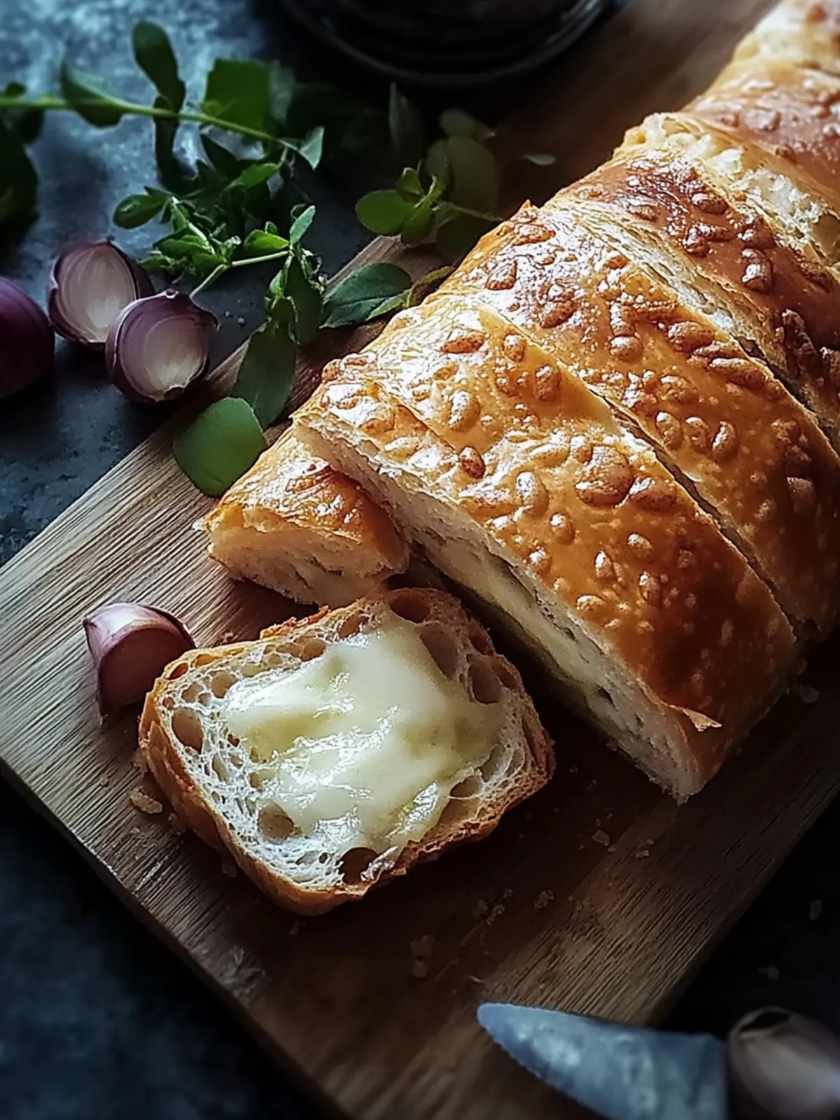 Krosse Blätterteig, Schinken und Käse