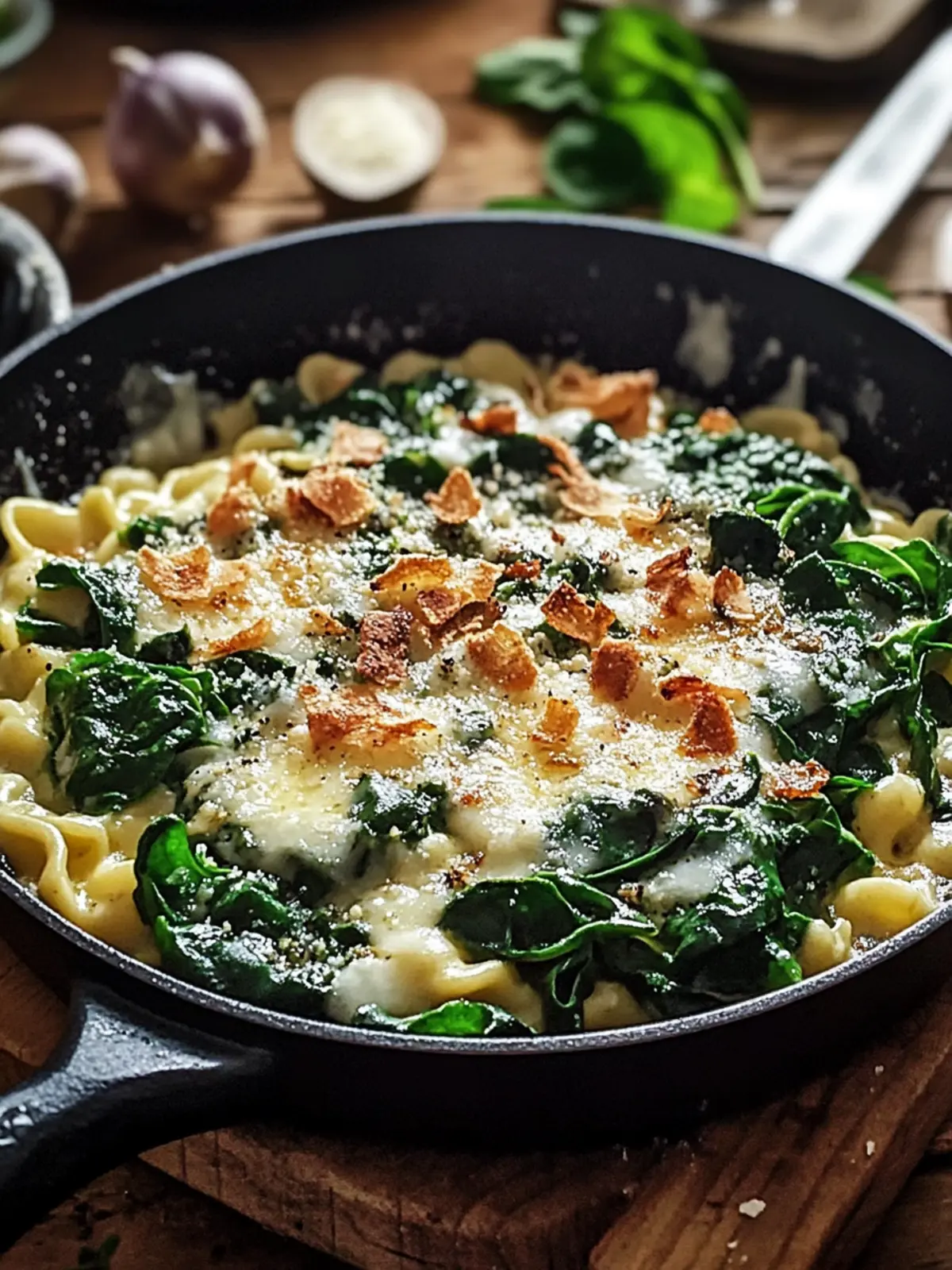 Spätzlepfanne mit Spinat: Schnelles Comfort-Food für Genussmomente 5 Spätzlepfanne mit Spinat