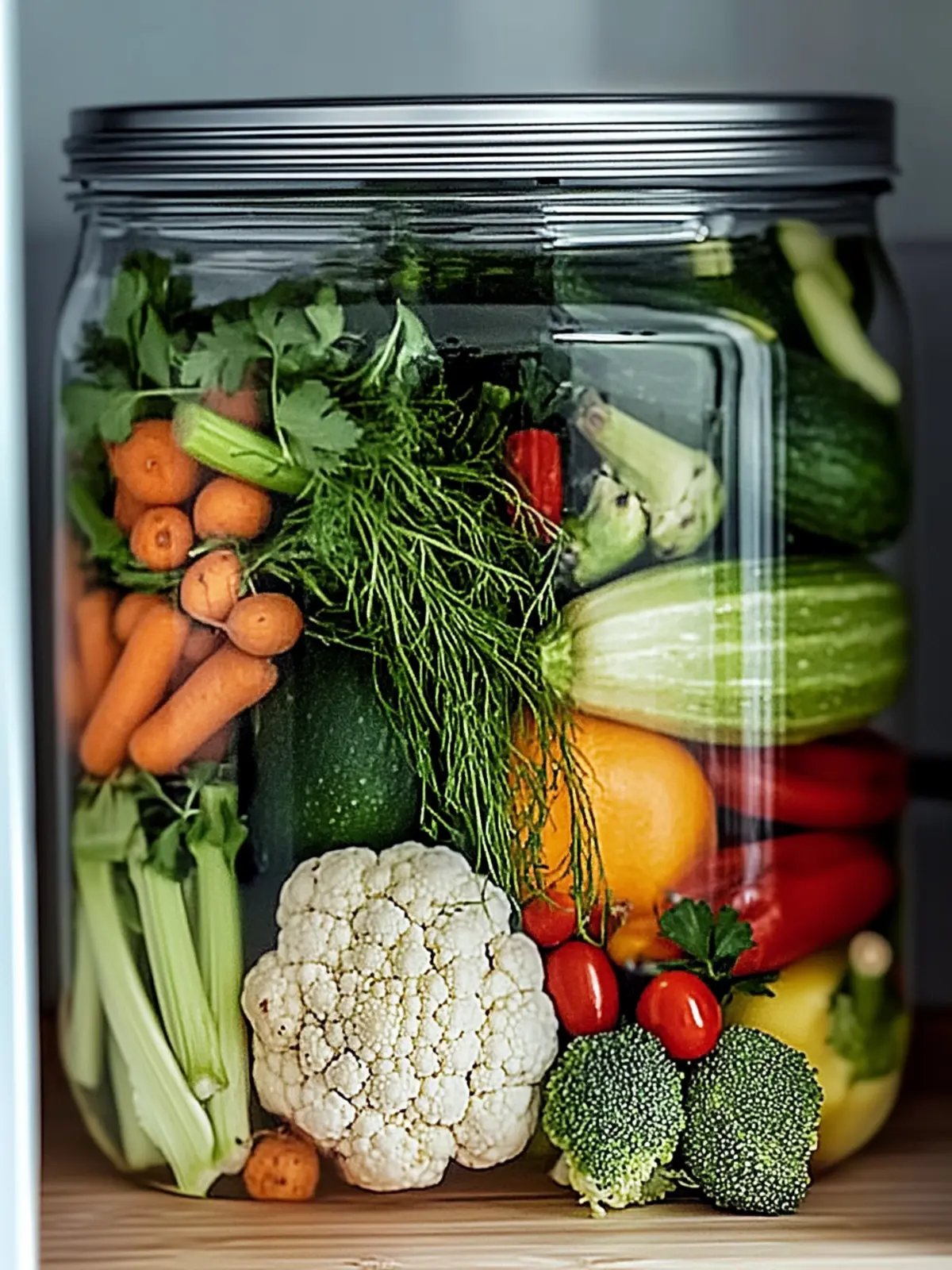 Knackiges würziges Kühlschrank-eingelegtes Gemüse in nur 15 Min 4 Knackiges würziges Kühlschrank-eingelegtes Gemüse