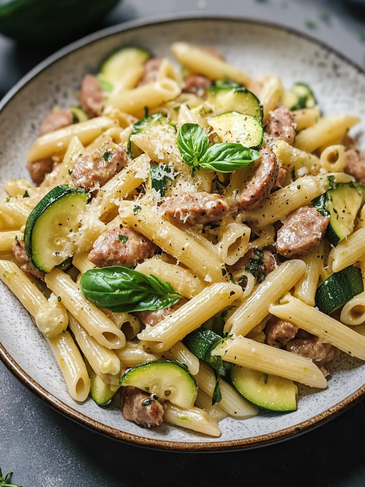 Penne mit Rinderwurst und Zucchini – Einfach und Lecker! 5 Penne mit Rinderwurst und Zucchini