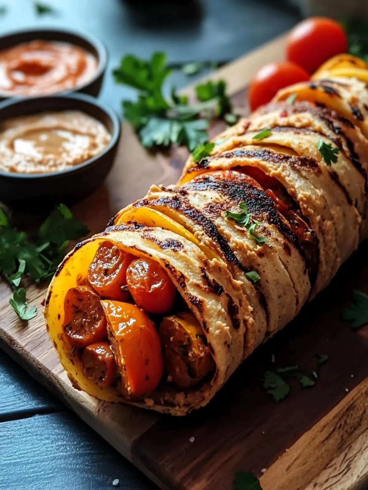 Kartoffel-Shawarma mit Tomaten-Hummus – Grillgenuss leicht gemacht 5 Kartoffel-Shawarma mit Tomaten-Hummus