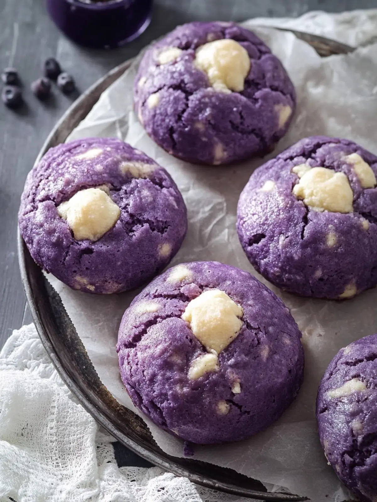 Ube-Kekse mit Weißer Schokolade: Soft und verführerisch 4 Ube-Kekse