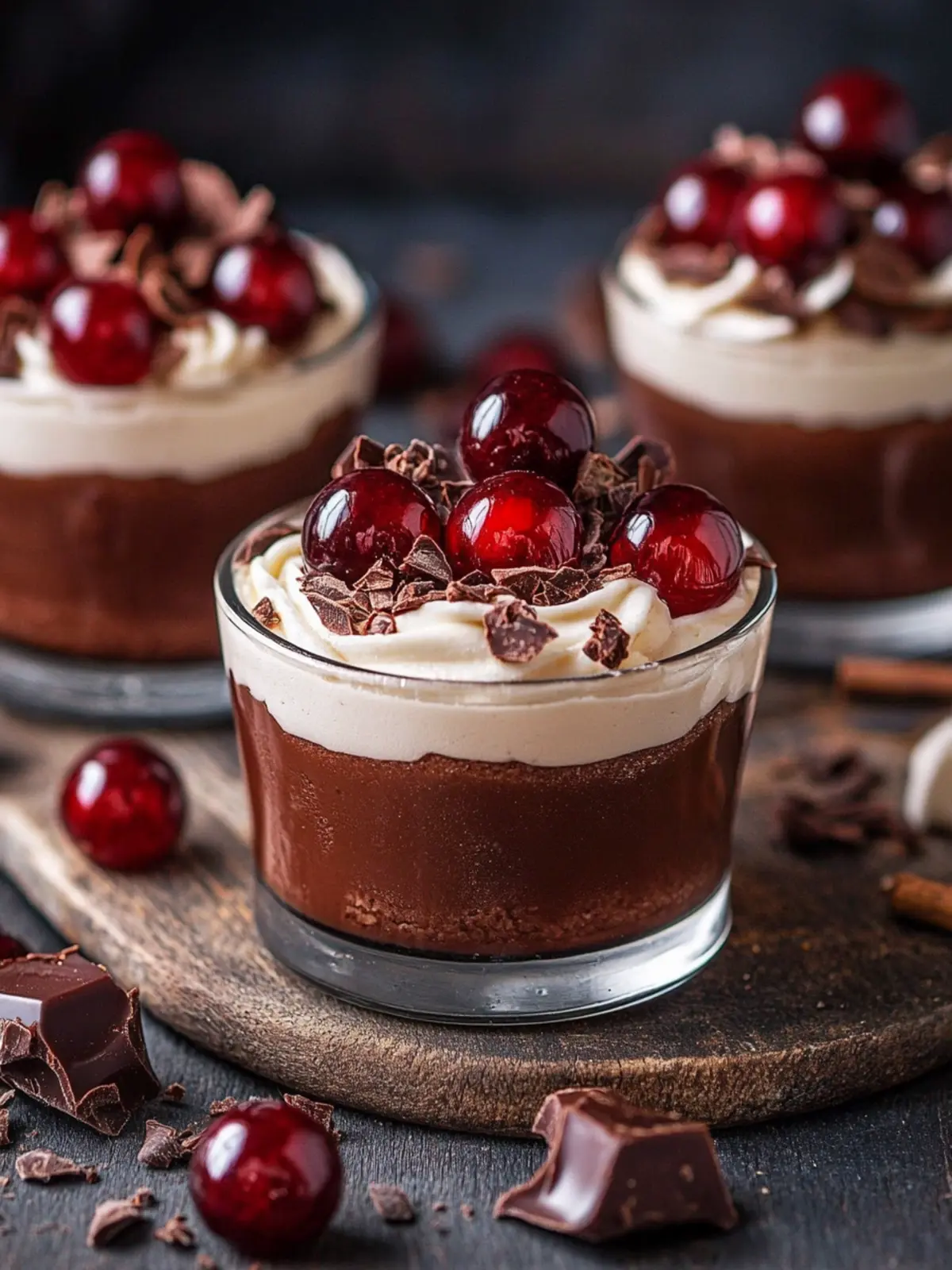 Schokoladenkirschen-Dessert: Cremig und schnell zubereitet 2 Schokoladenkirschen-Dessert