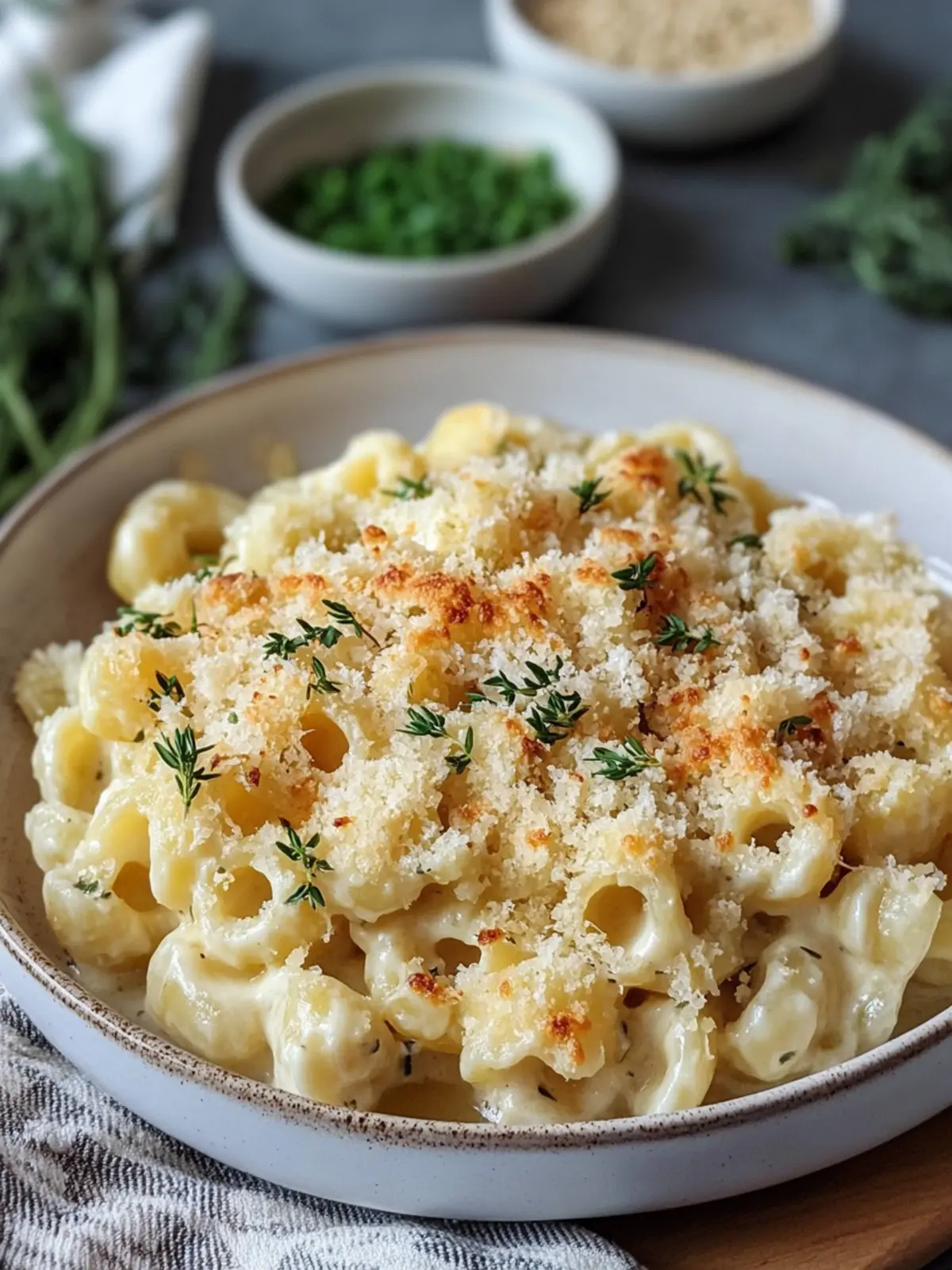 Gesunde Blumenkohl-Makkaroni und Käse mit knusprigem Parmesan genießen 4 Gesunde Blumenkohl-Makkaroni und Käse mit knusprigem Parmesan