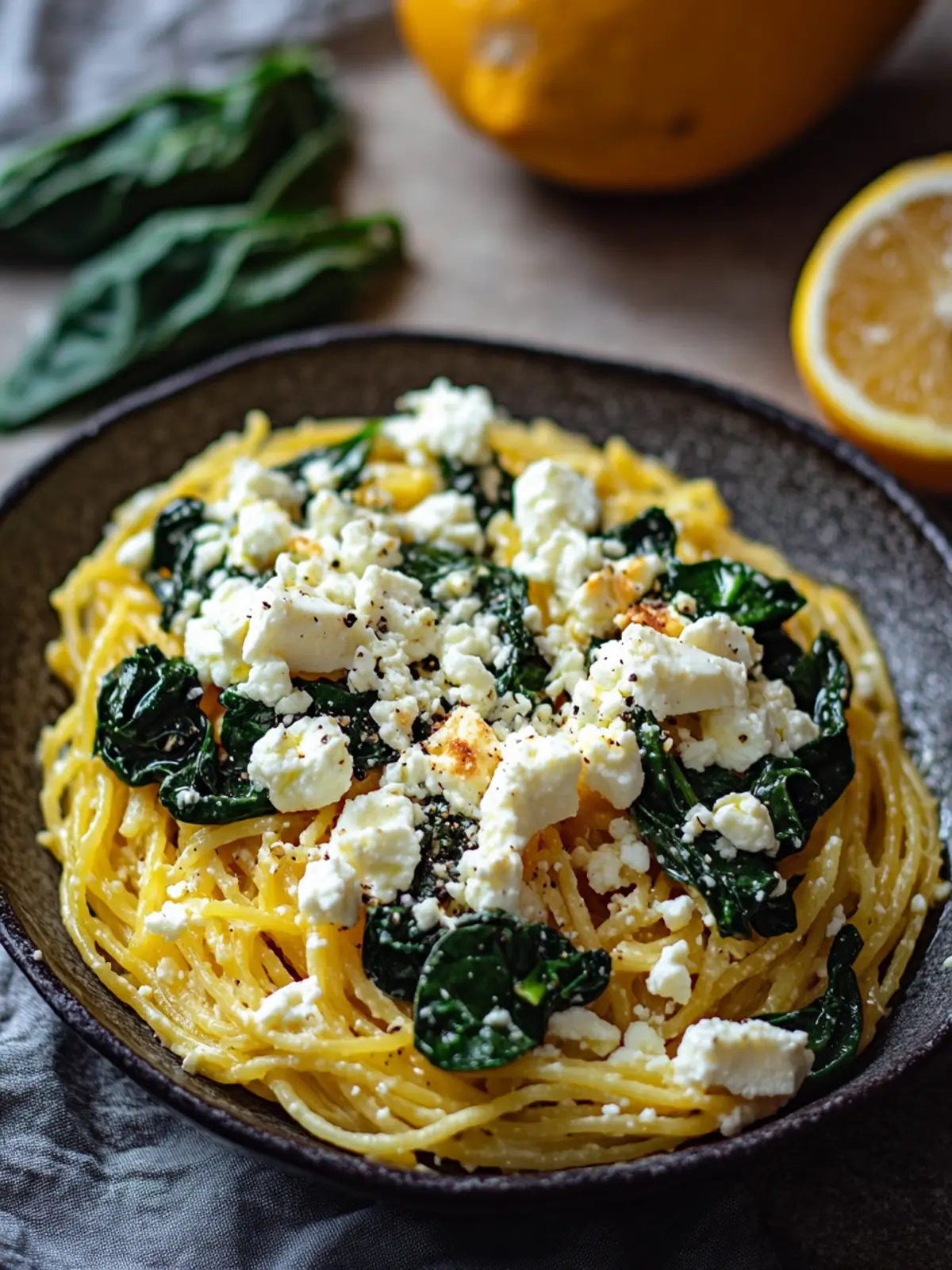 Spaghetti-Kürbis mit Spinat und Feta: Gesund und Lecker 2 Spaghetti-Kürbis mit Spinat und Feta